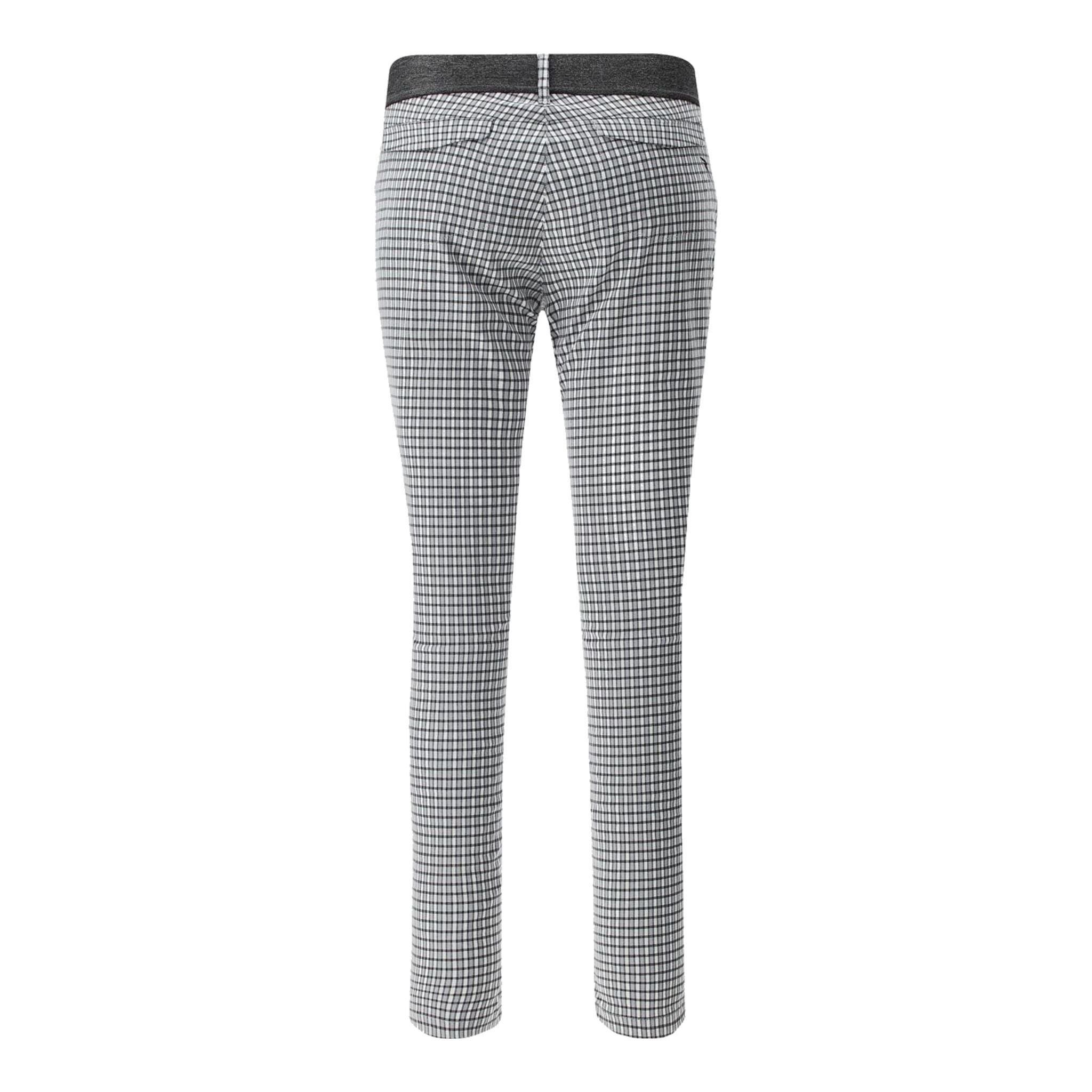 Pantalon Chervo W Sicuro à carreaux blancs et noirs pour femme