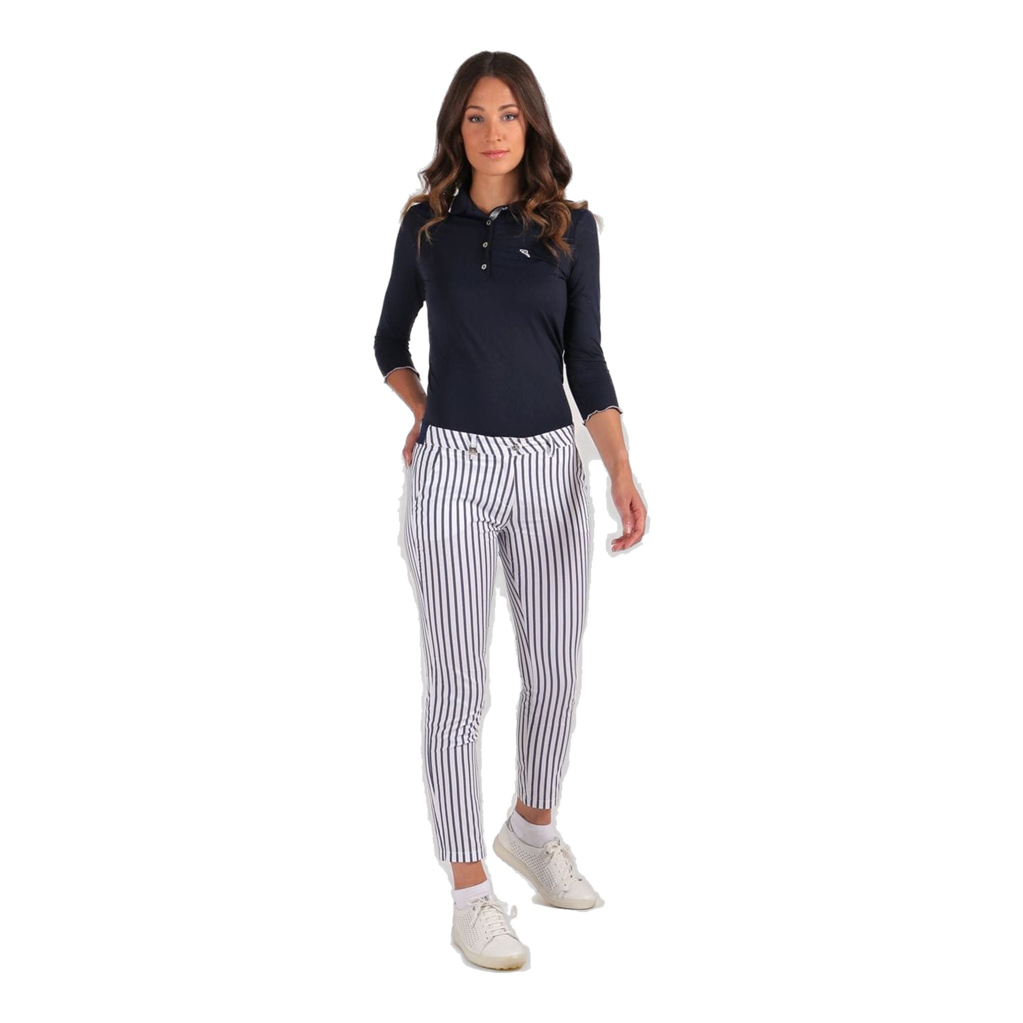 Pantalon Chervo Si W Blanc/Bleu Femme