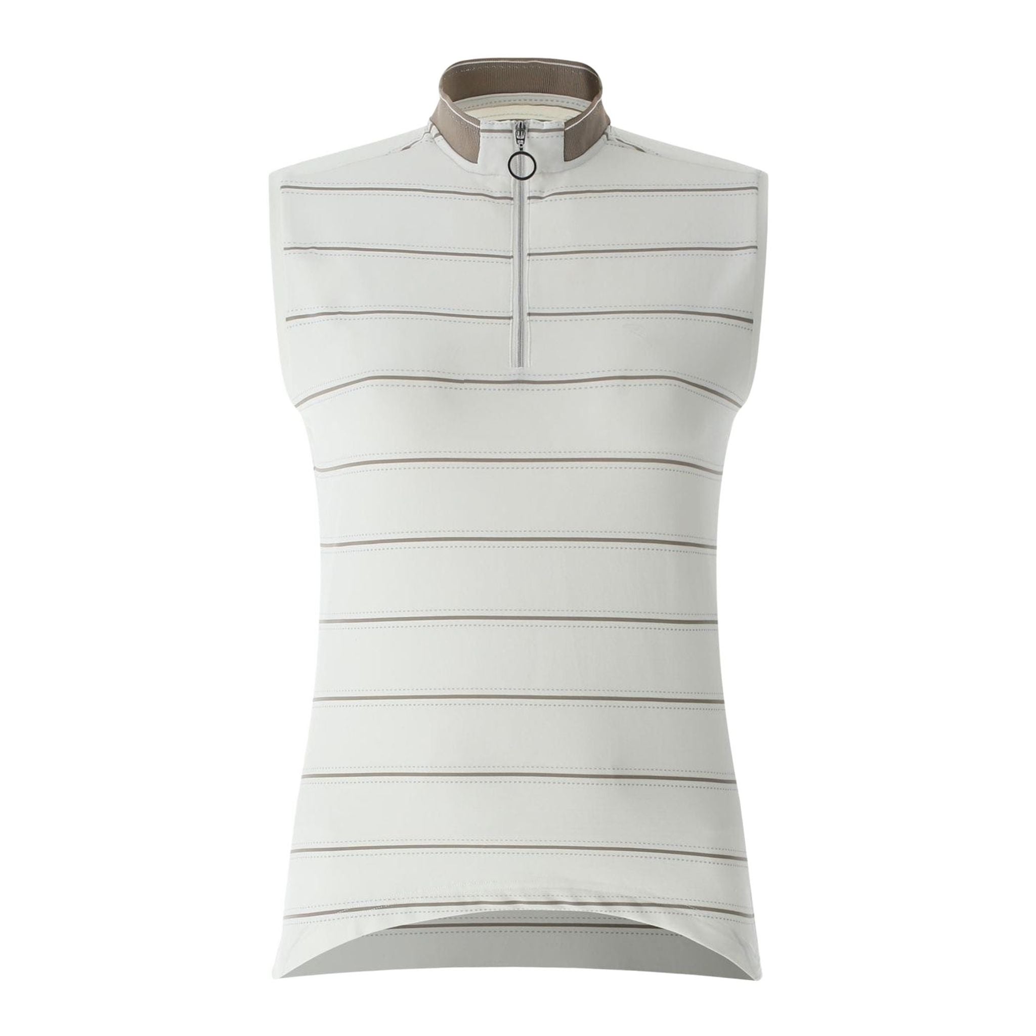 Polo Chervo W Anaelle SL blanc/rayé sable pour femme