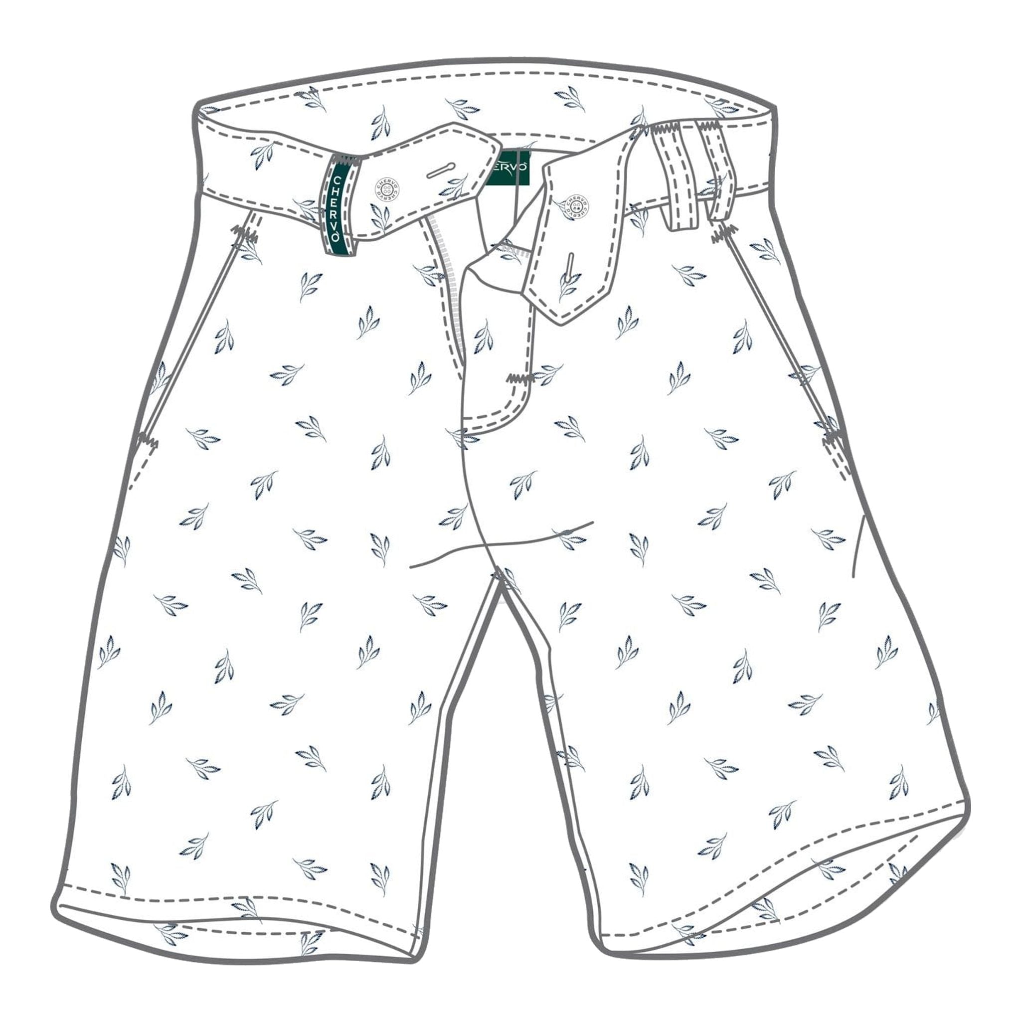 Bermuda Chervo M Giovedi blanc (petit motif) taille 48 pour homme