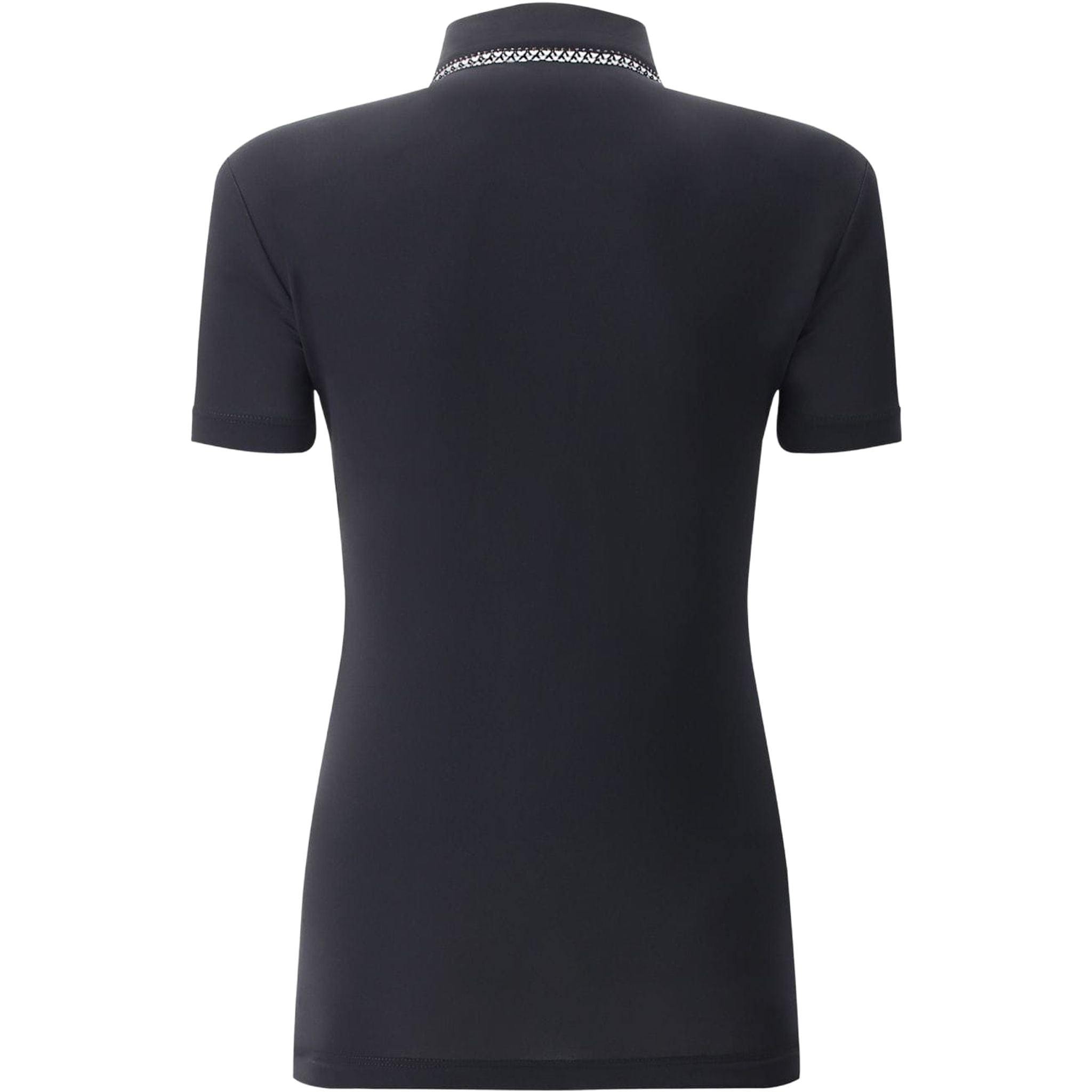 Polo Chervo W Aroa SS Noir (Motif Col) Femme