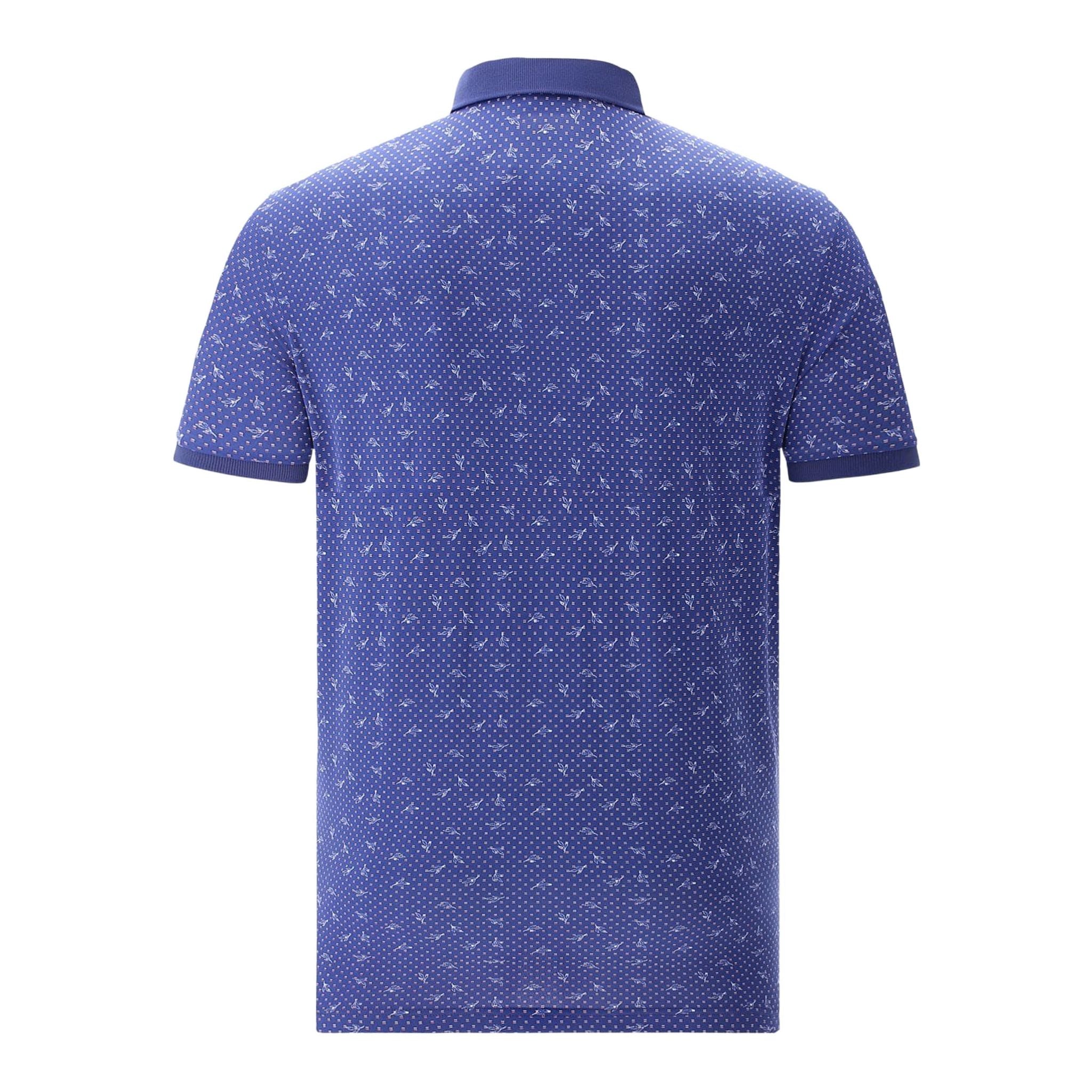 Polo Chervo M Asier SS bleu (petit motif) pour homme