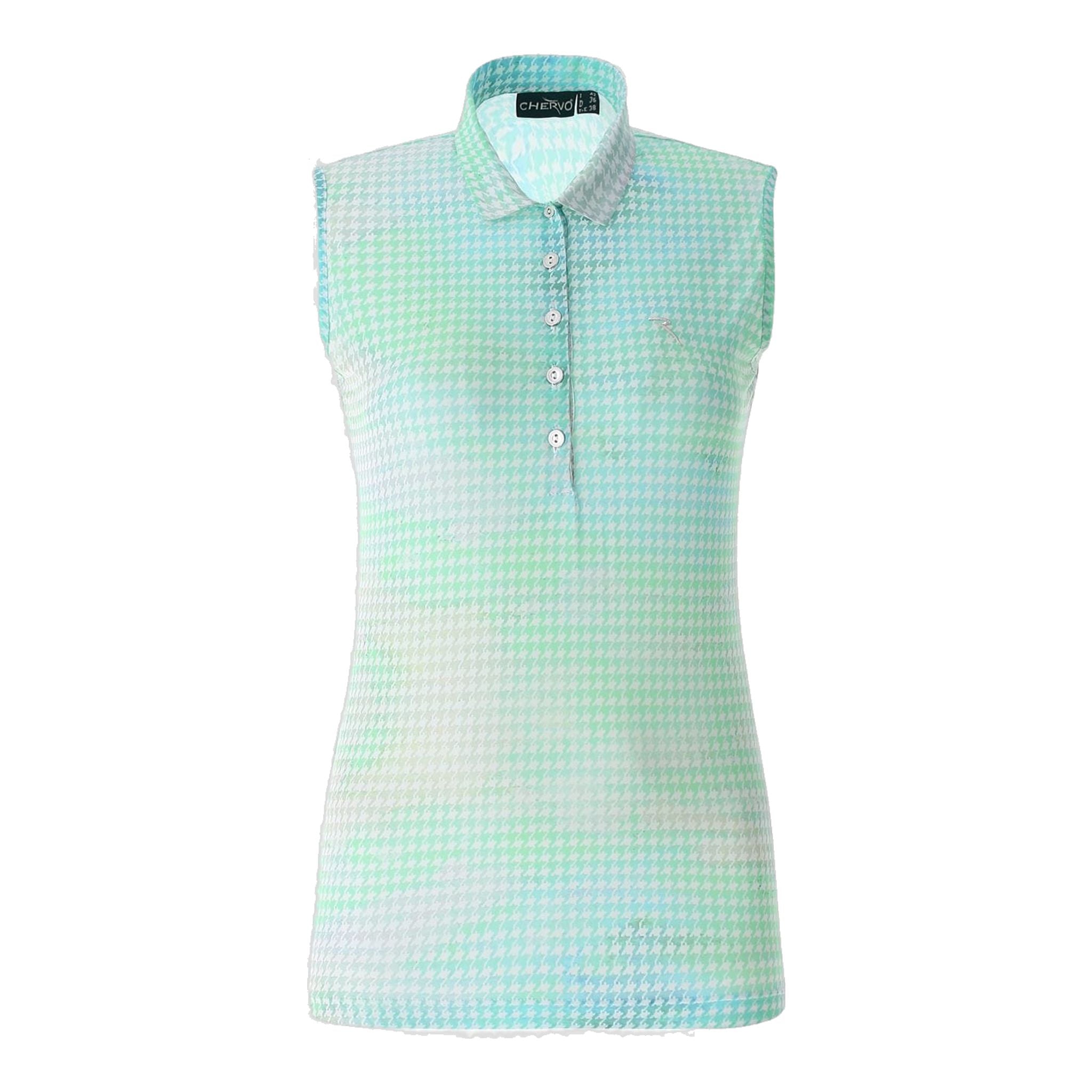 Polo Chervo Avella W vert à motifs pour femme