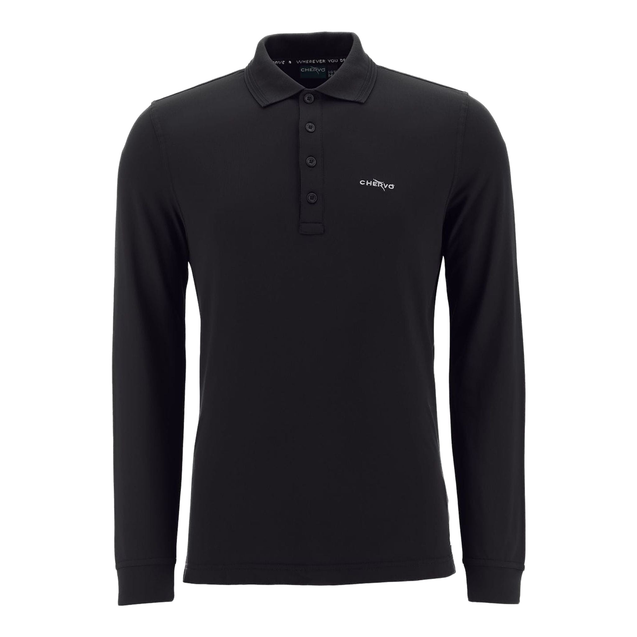 Chervo Polo Areala Manches Longues Noir Homme