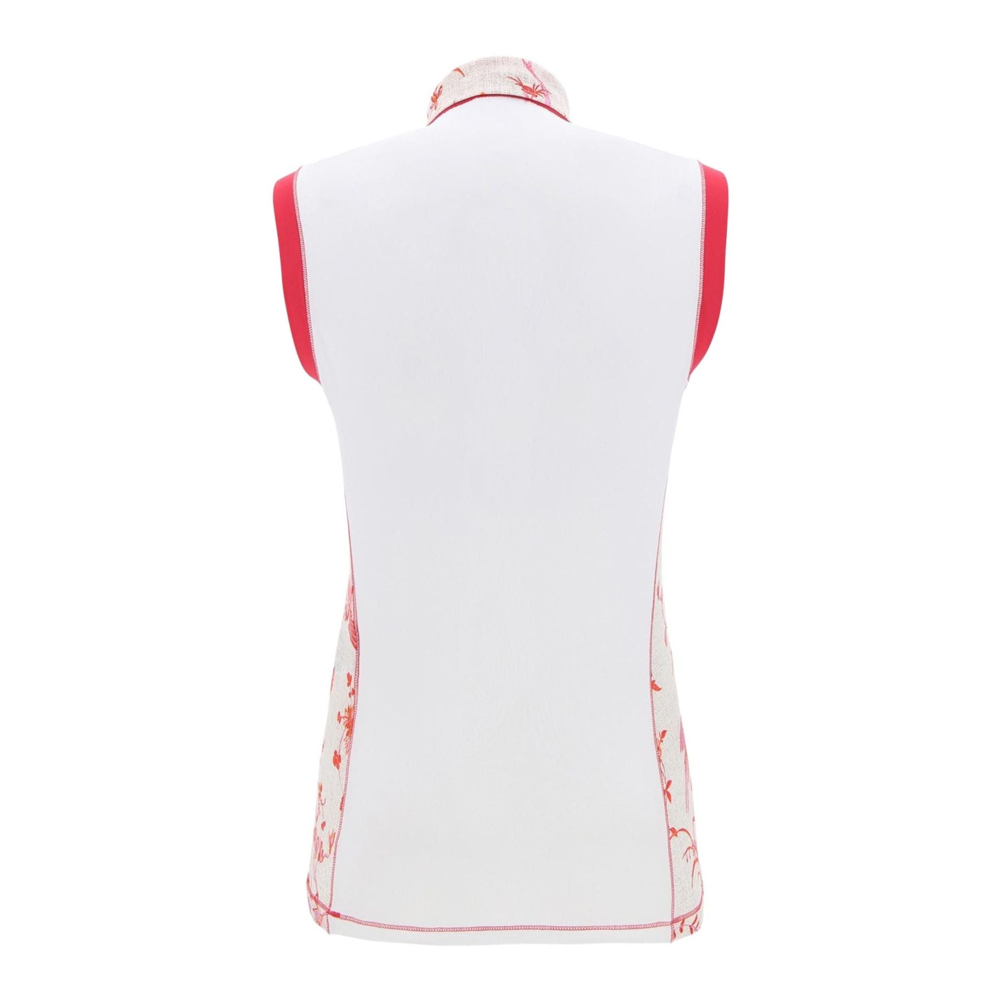 Polo Chervo W Alaavio SL blanc/rouge à motifs pour femme