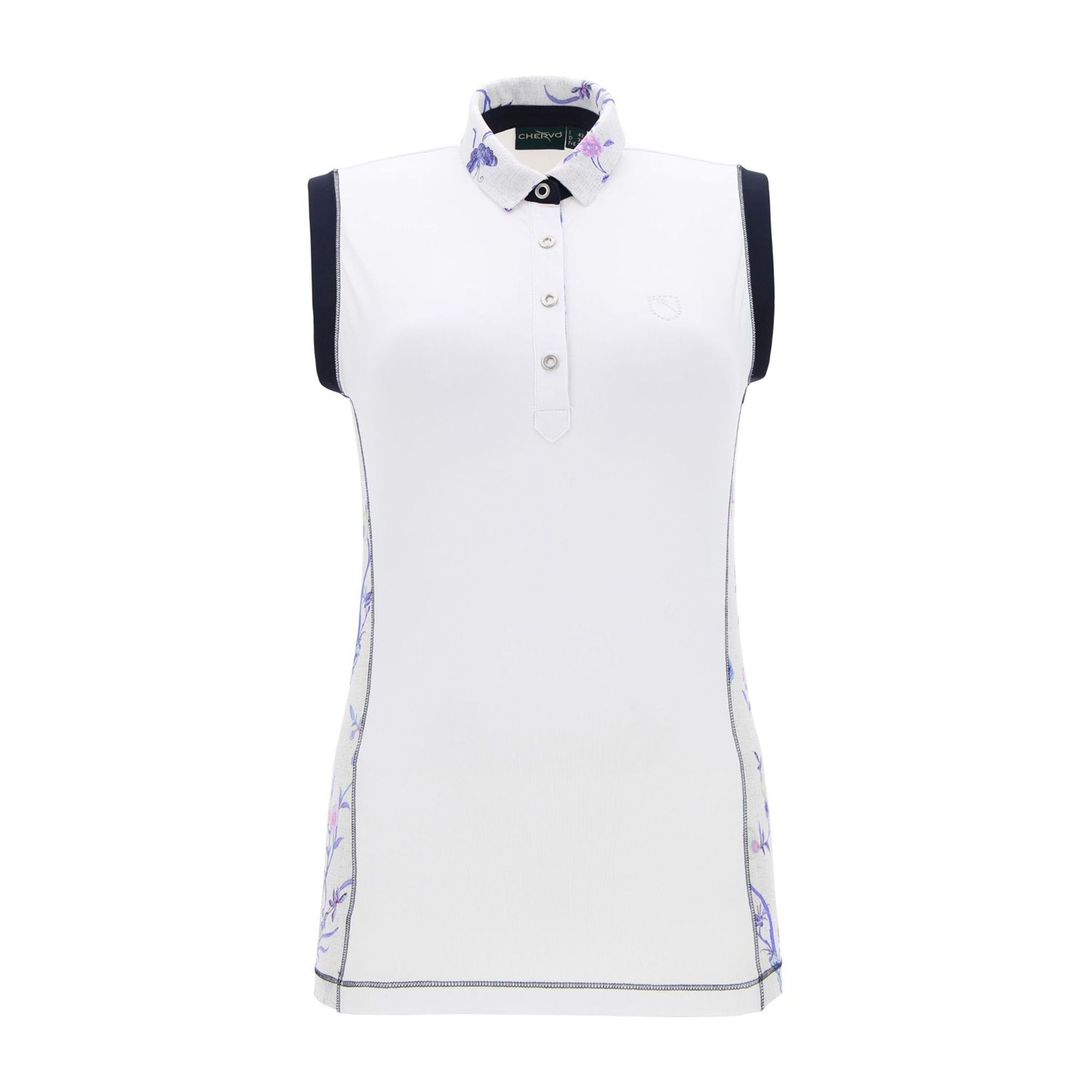 Polo Chervo W Alaavio SL à motifs blanc/bleu pour femme