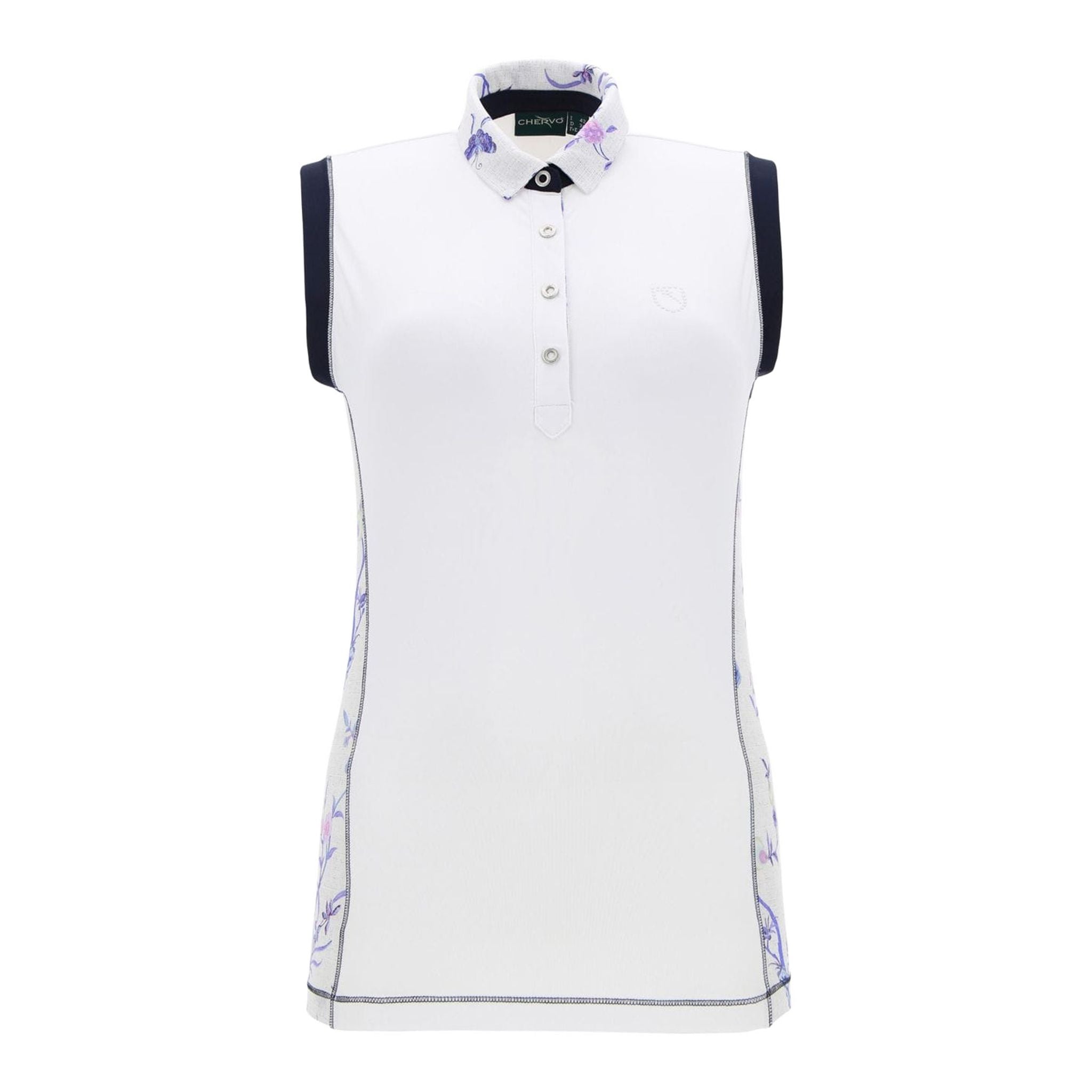 Polo Chervo W Alaavio SL blanc/bleu à motifs pour femme