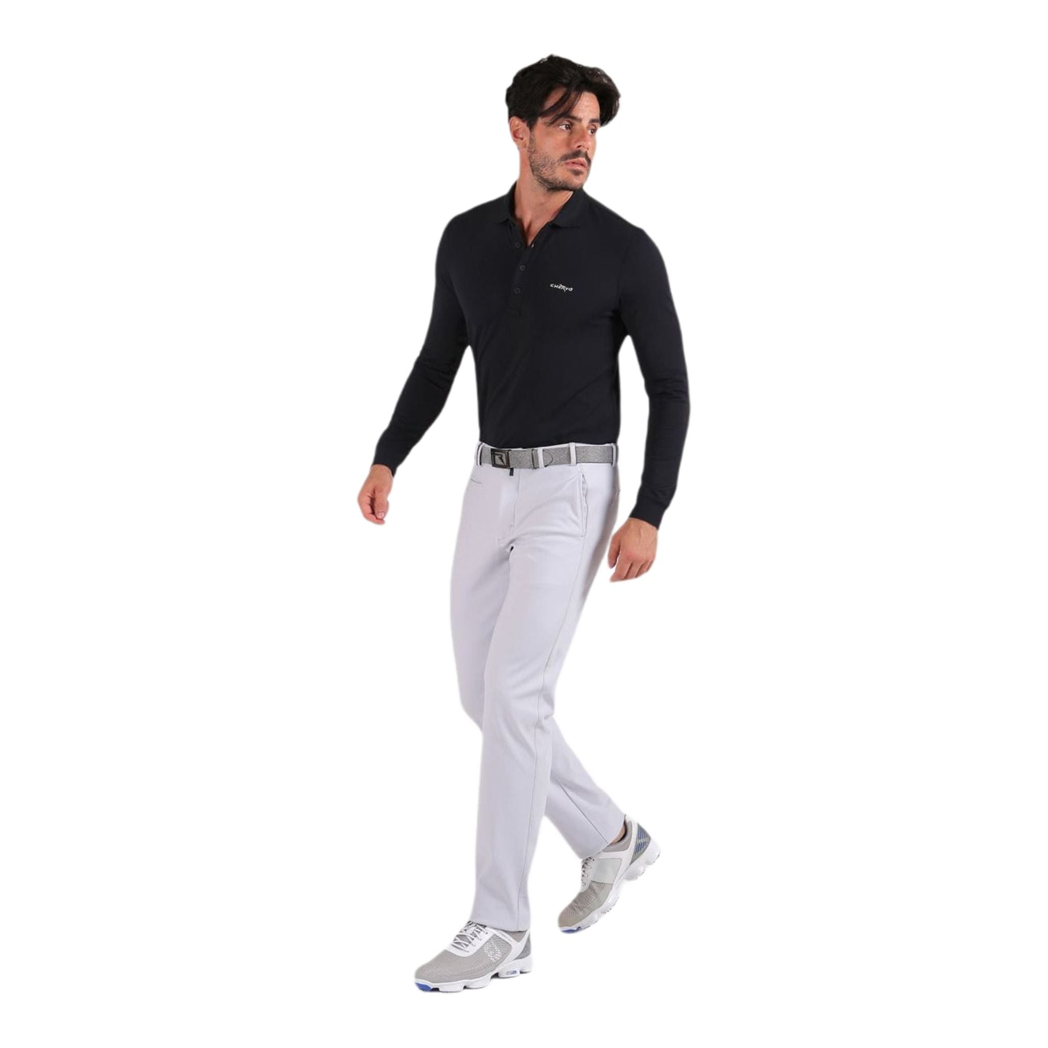 Chervo Polo Areala Manches Longues Noir Homme