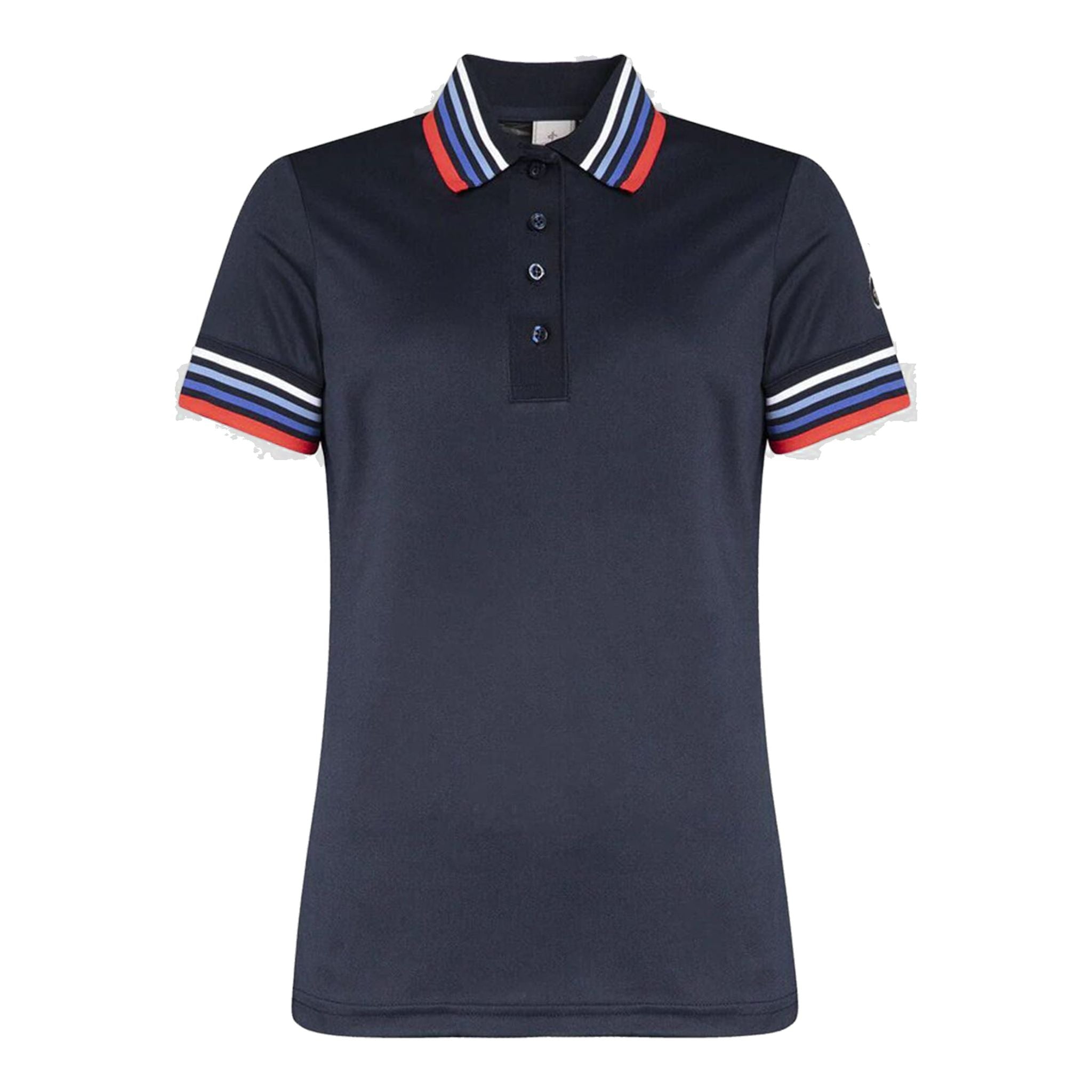 Polo rayé marine Cross Sportswear pour femme