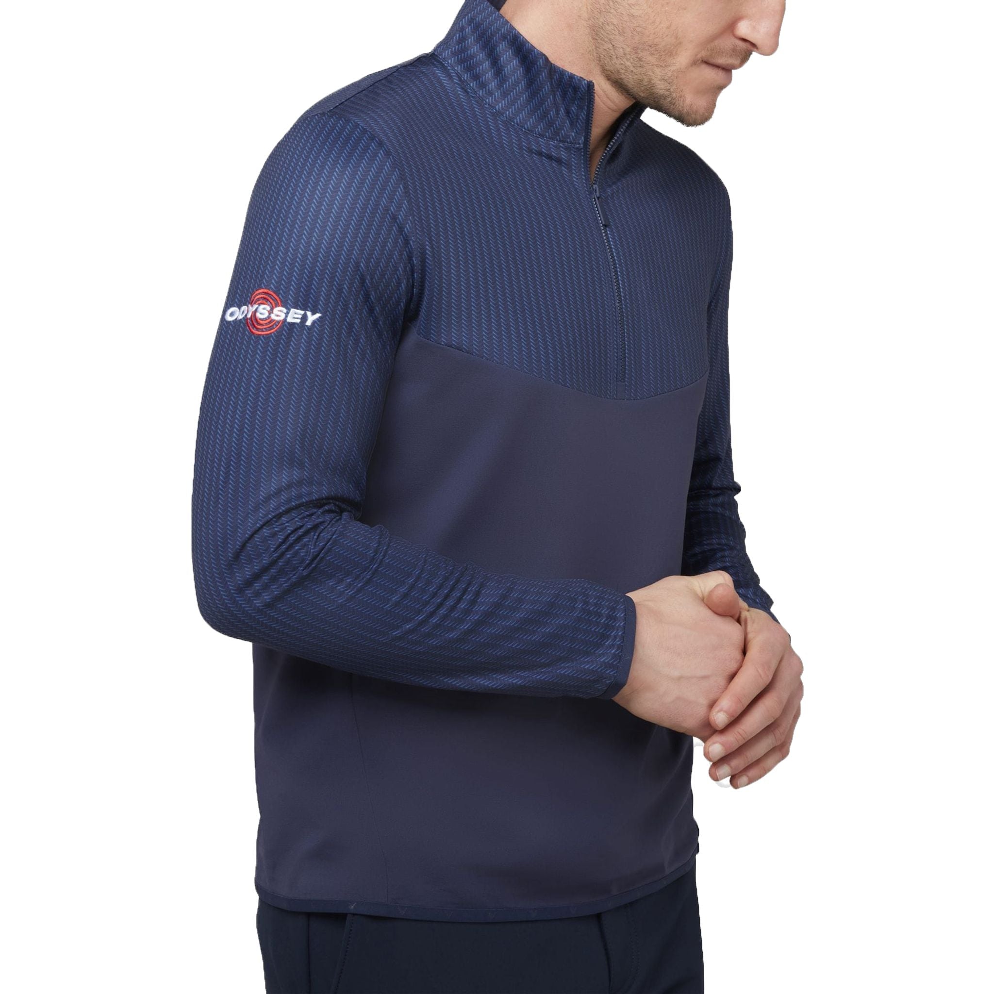 Pull de golf Callaway Emea Odyssey Fleece à fermeture éclair 1/4, style caban, pour homme