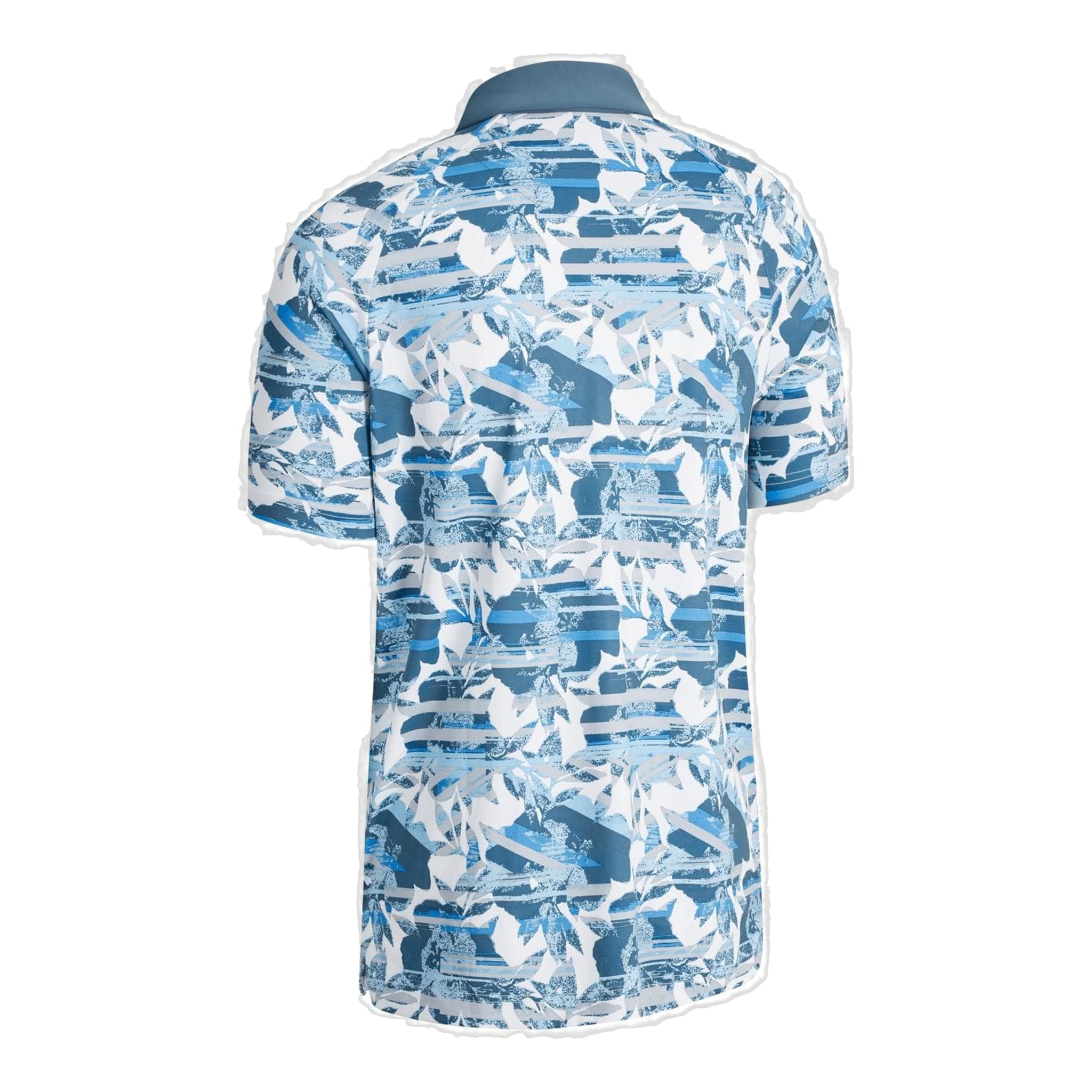 Polo Callaway M structuré à manches courtes imprimé floral blanc éclatant pour homme