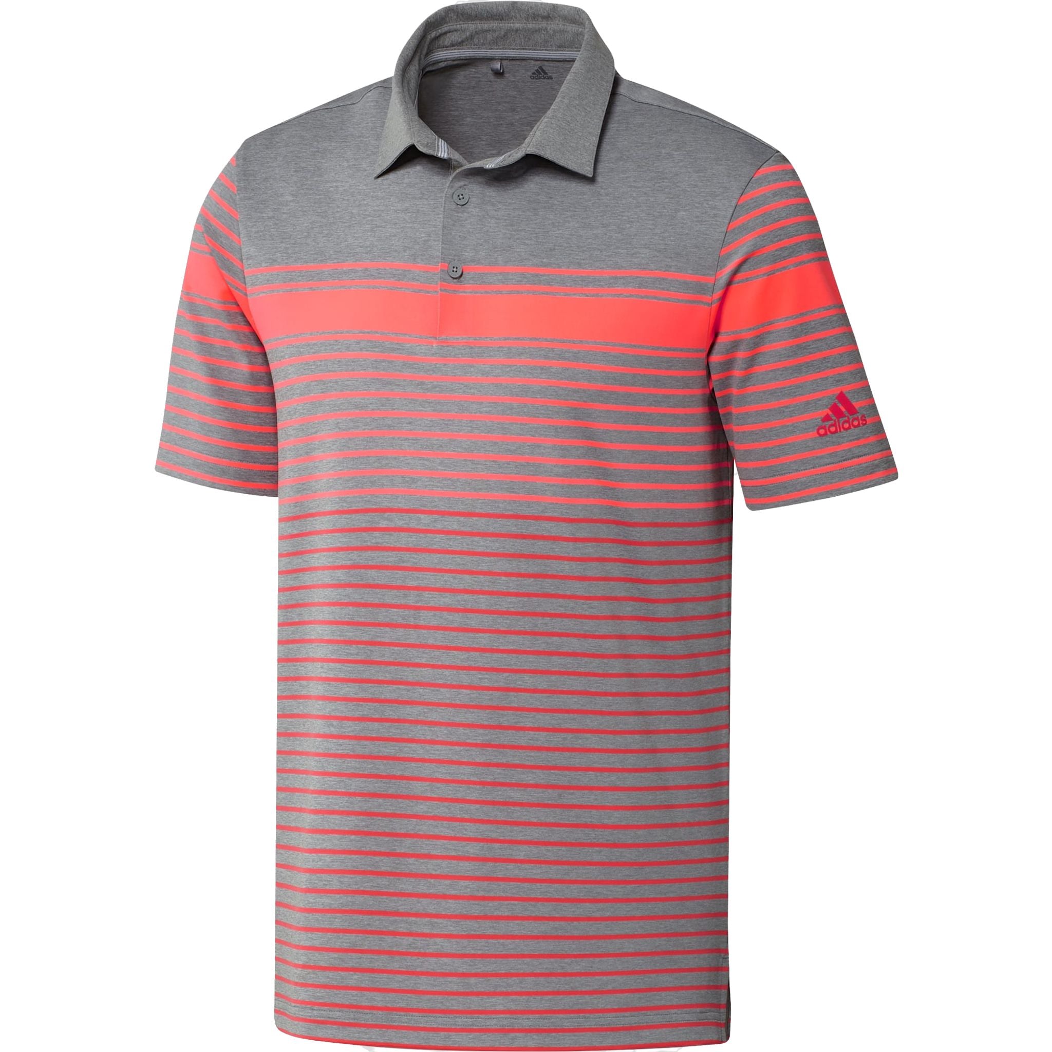 Polo Adidas Ultimate Engineered Heather Rouge/Corail/Gris Homme