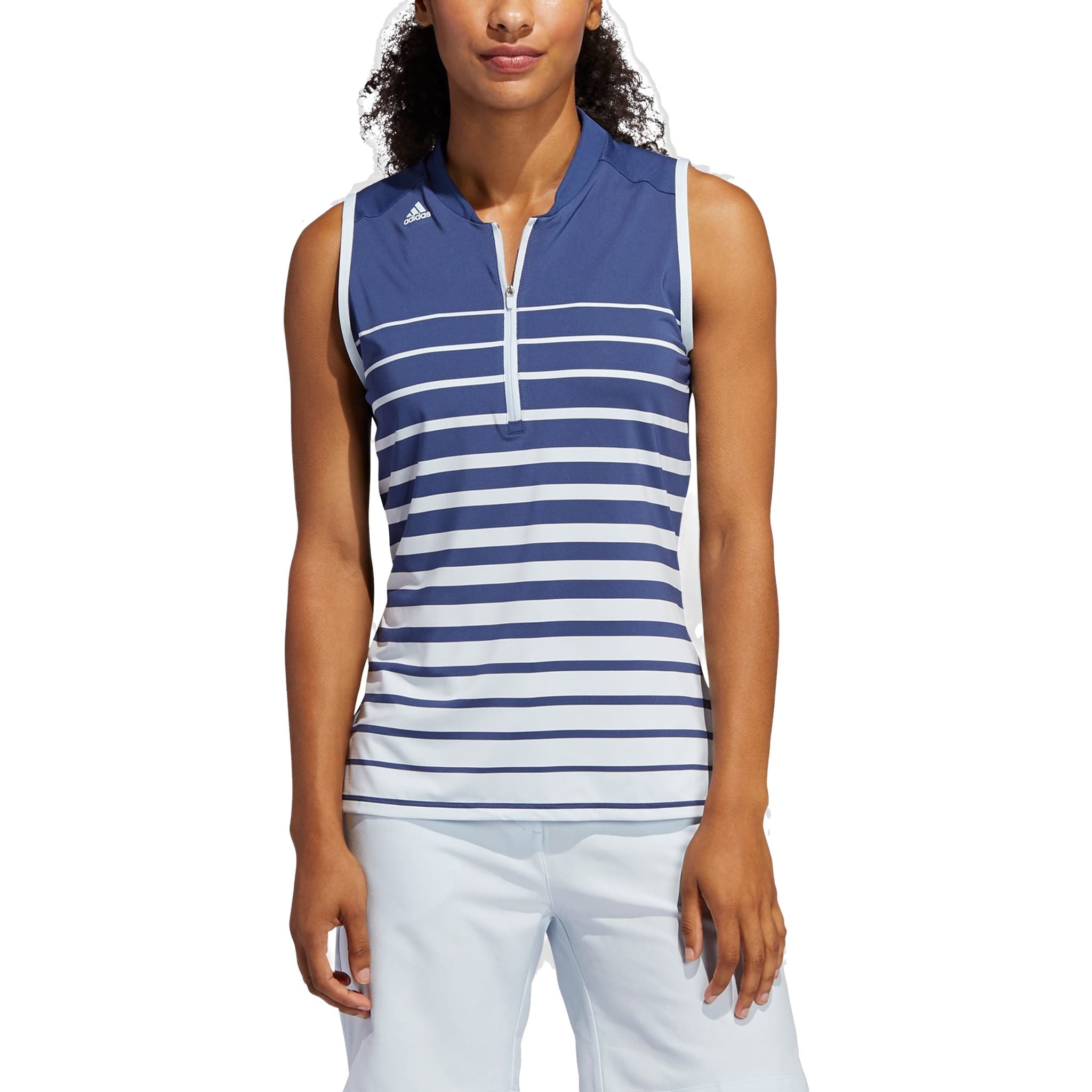 Polo Adidas W Engineered Stripe SL Indigo Femme