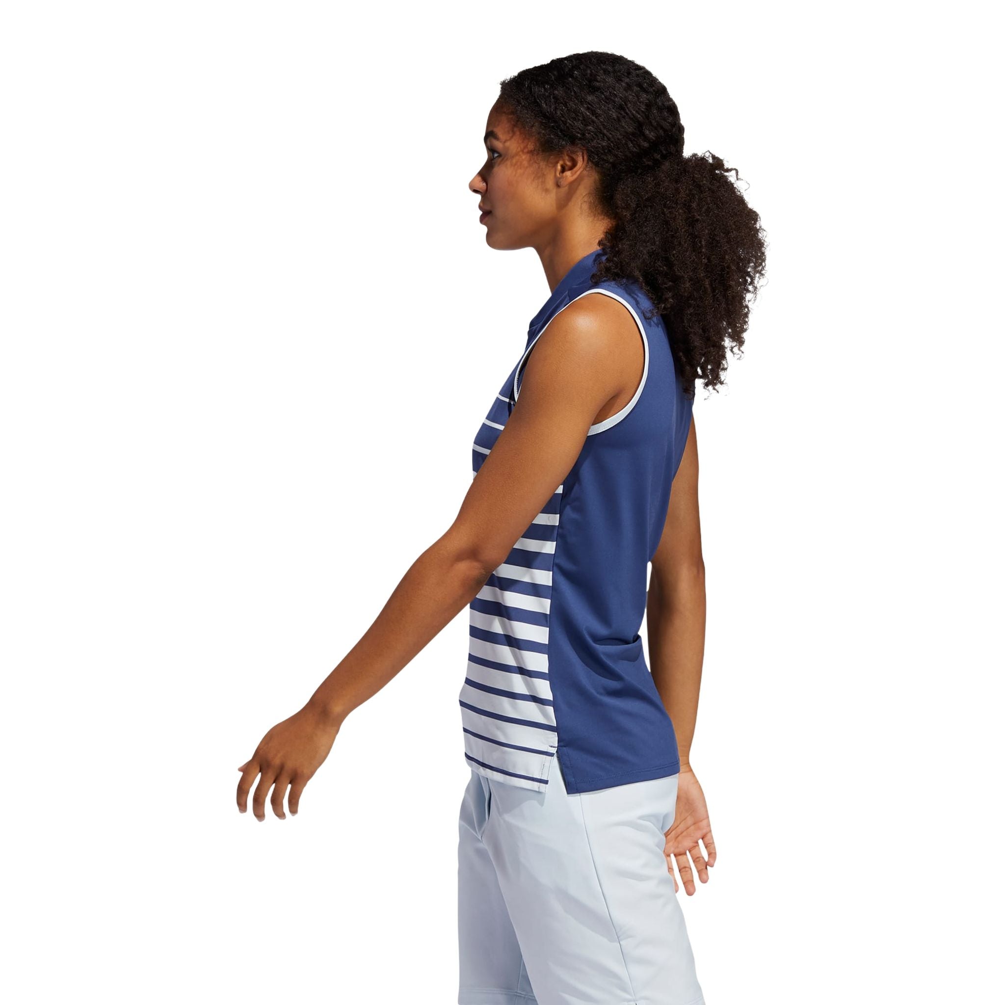 Polo Adidas W Engineered Stripe SL Indigo Femme