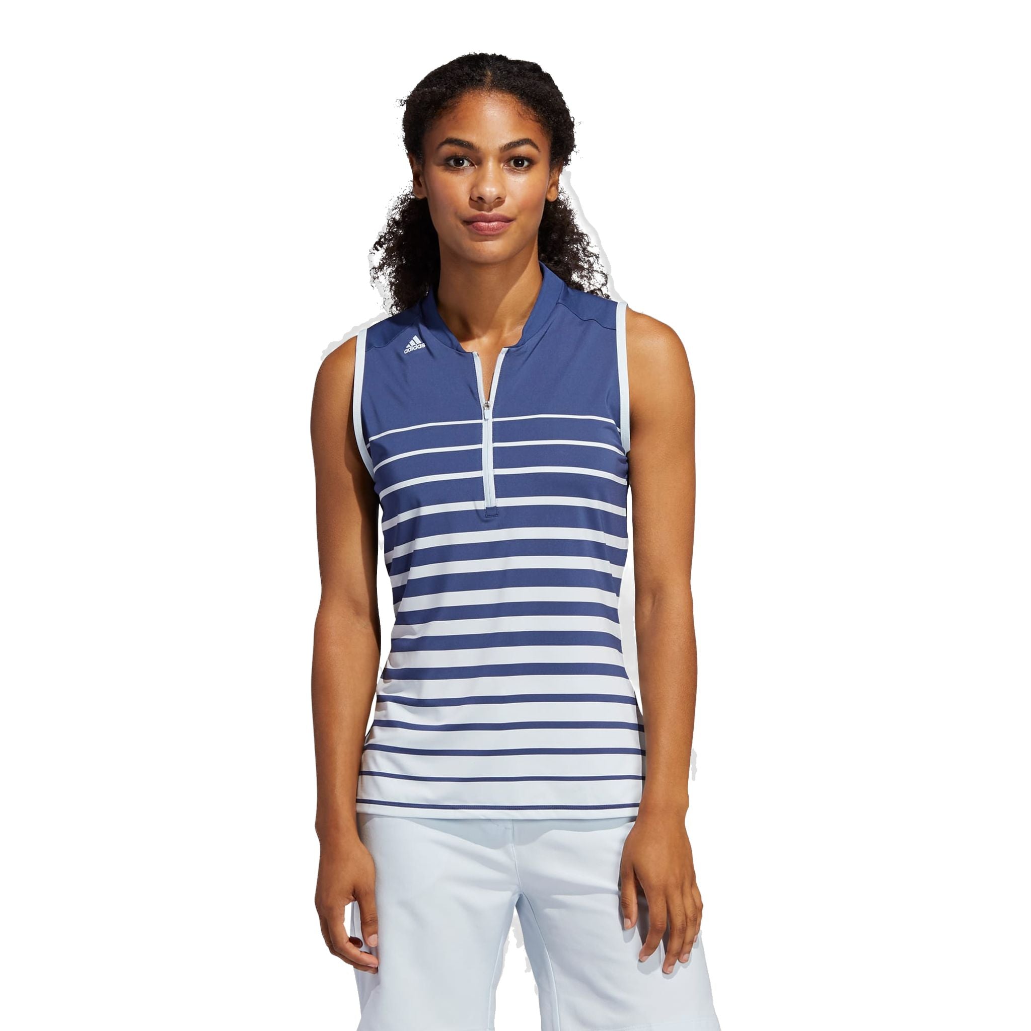 Polo Adidas W Engineered Stripe SL Indigo Femme