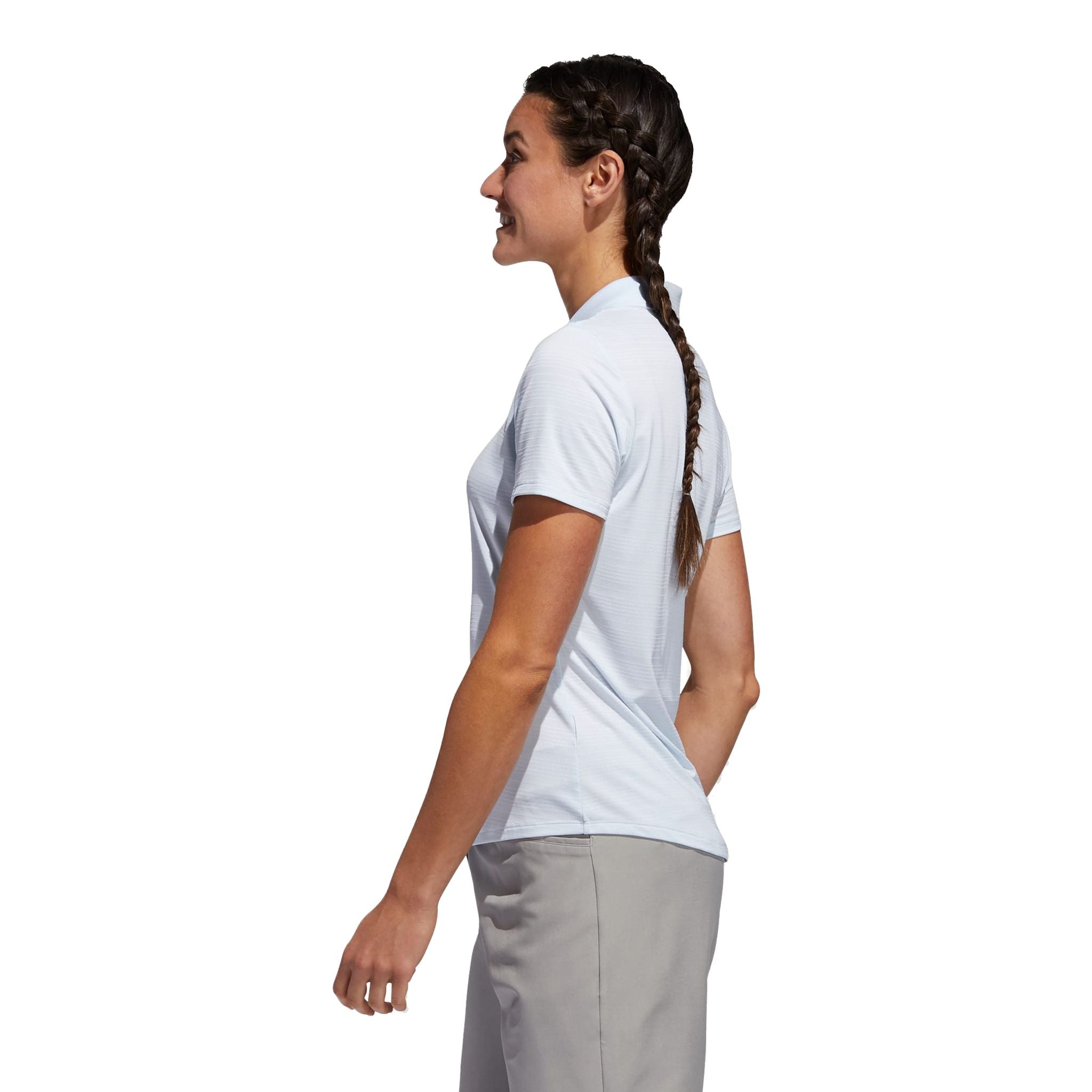 Polo Adidas W Microdot SS Sky Tint Femme