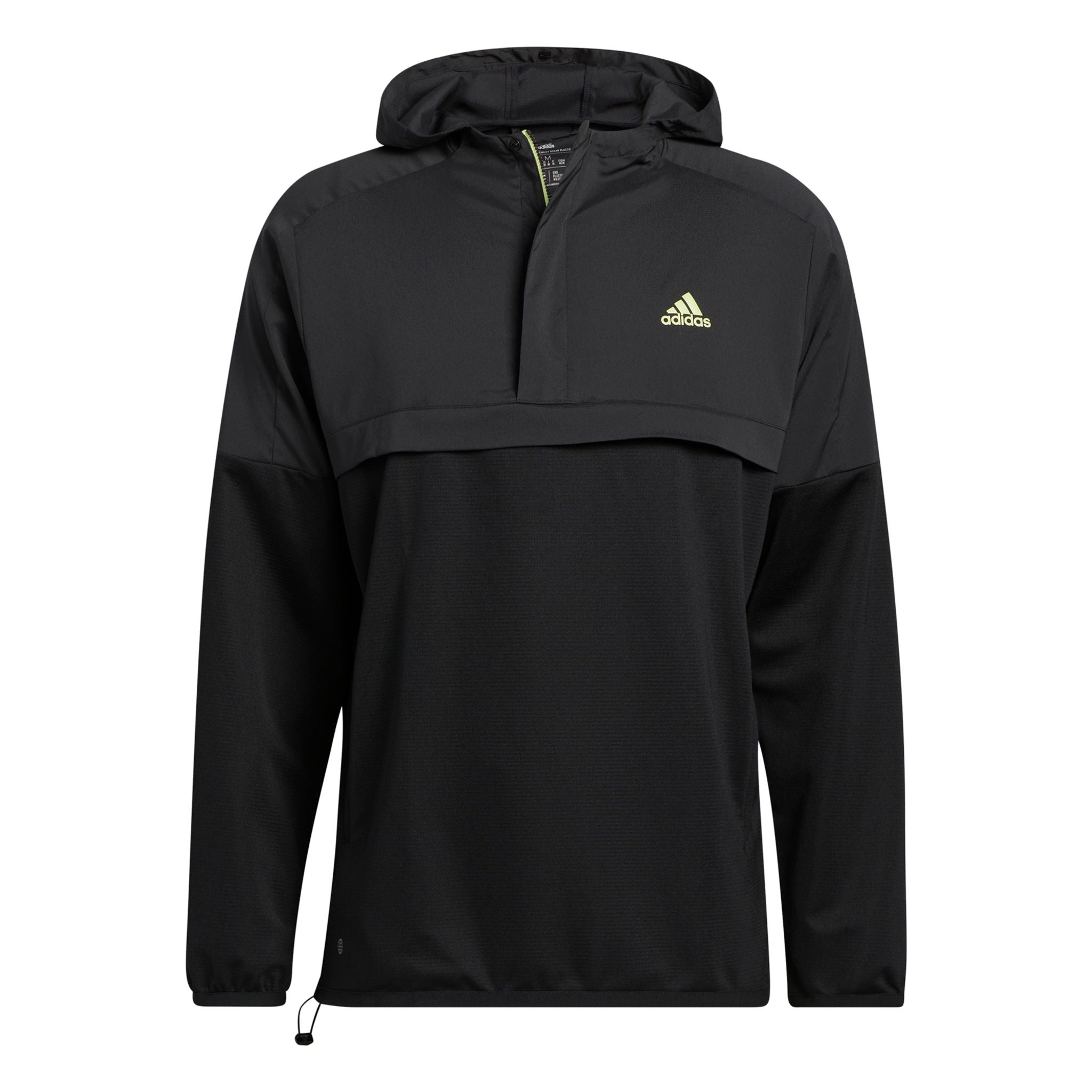 Pull Adidas Primeknit à quart de zip noir/presque jaune homme