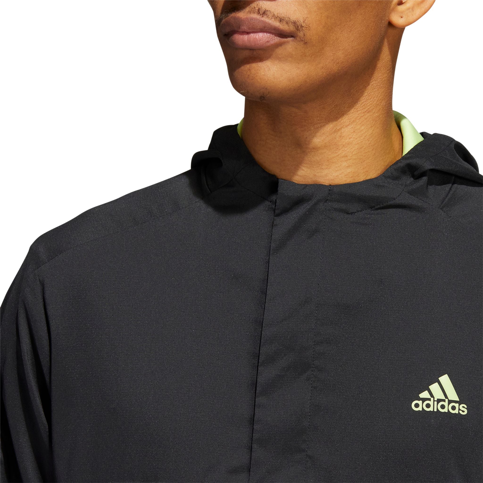 Pull Adidas Primeknit à quart de zip noir/presque jaune homme