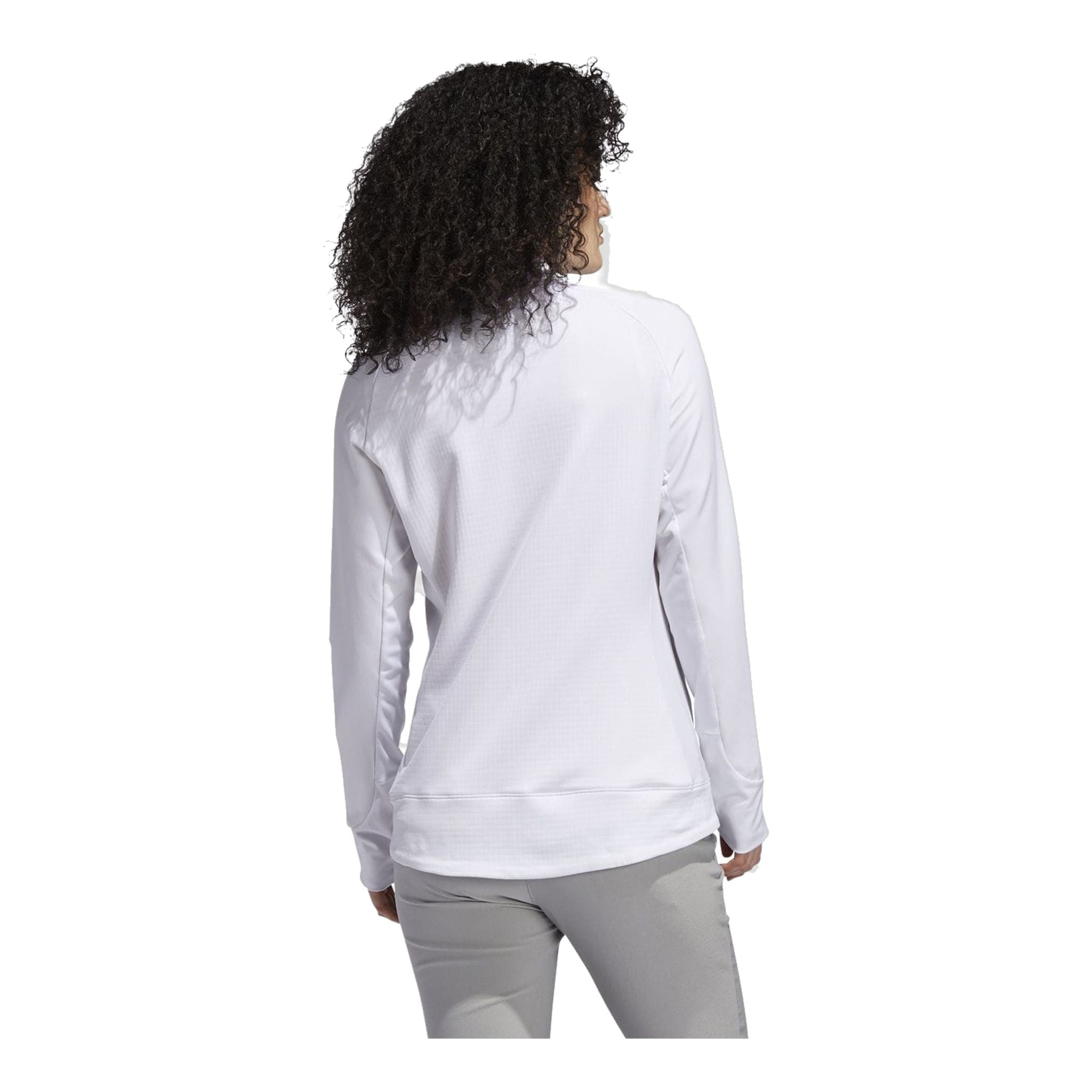 Veste Adidas Hybrid à fermeture éclair intégrale blanche pour femme