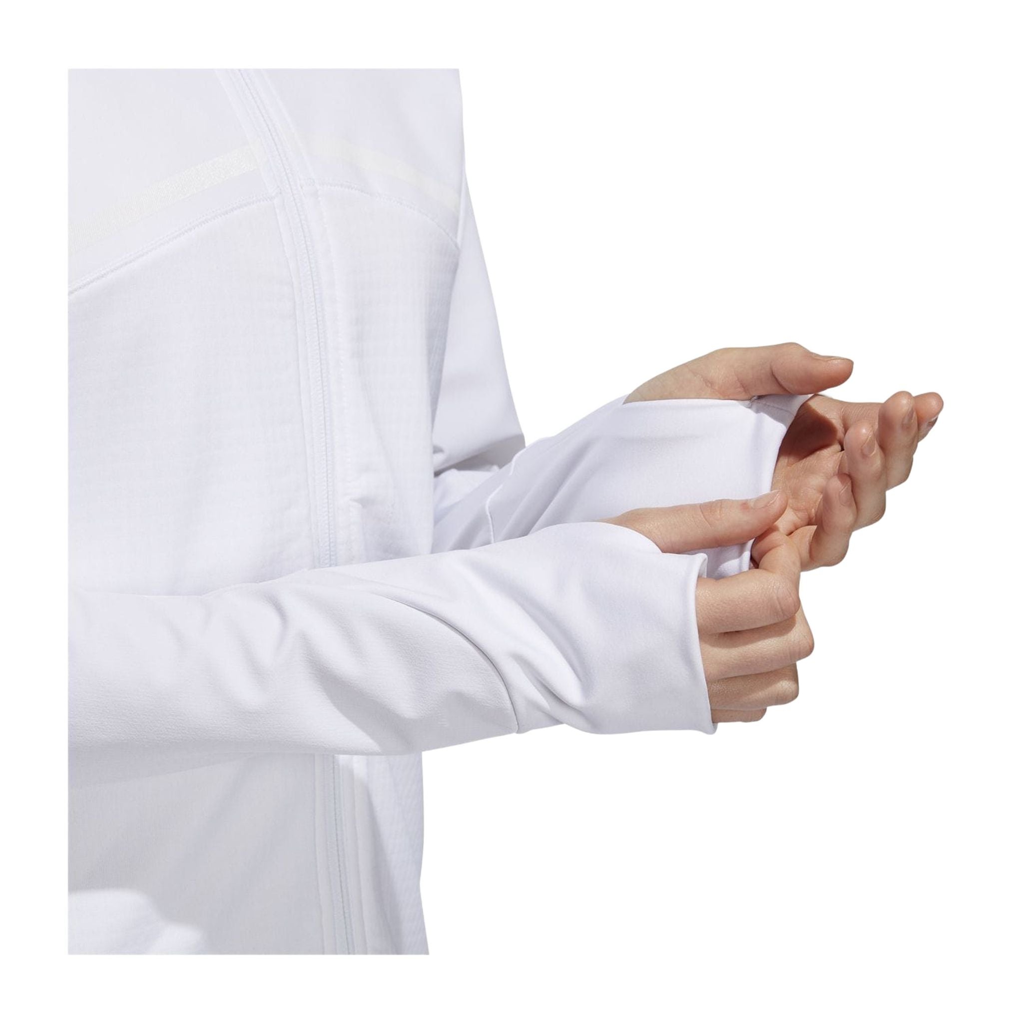 Veste Adidas Hybrid à fermeture éclair intégrale blanche pour femme