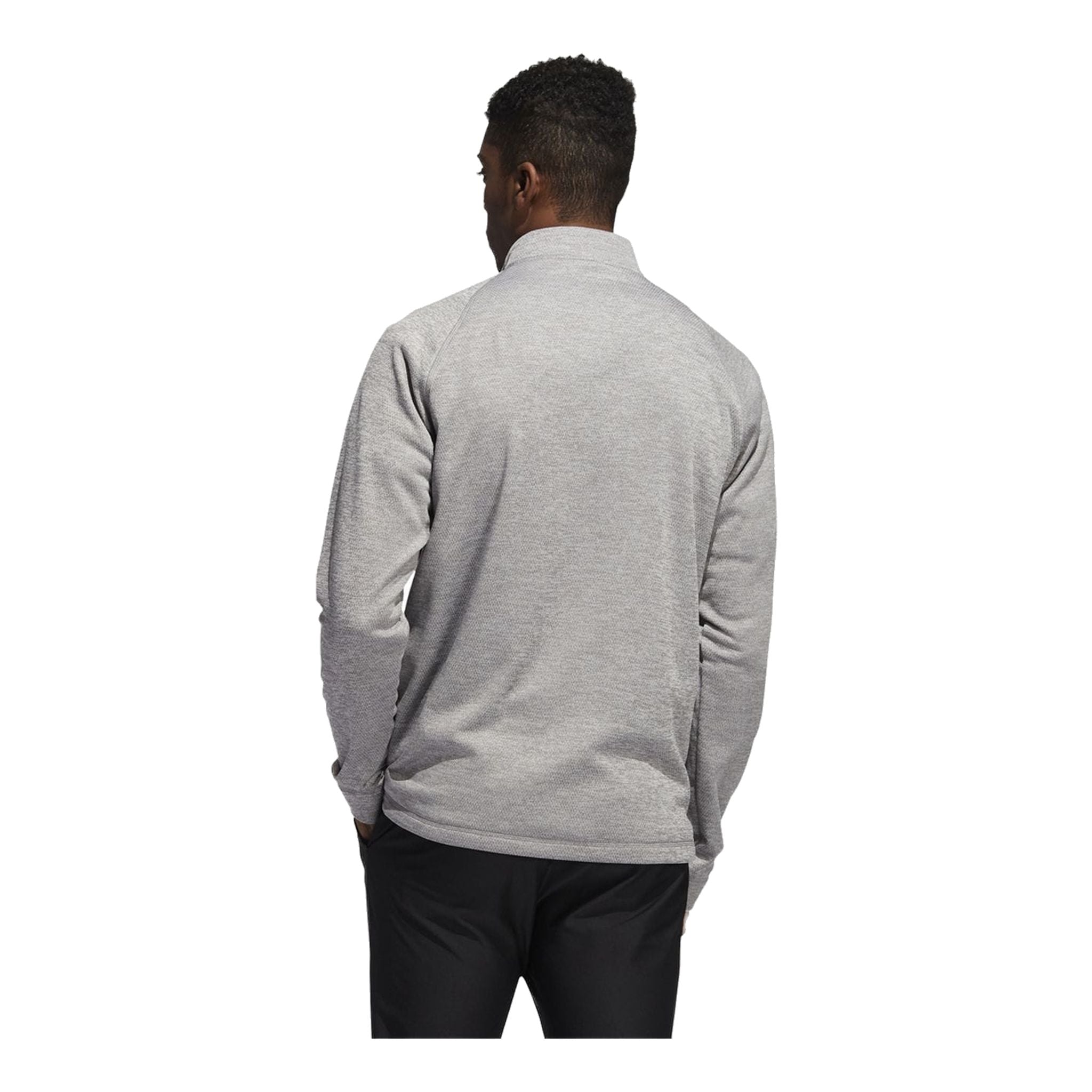 Pull mi-lourd à demi-zip Adidas gris pour homme
