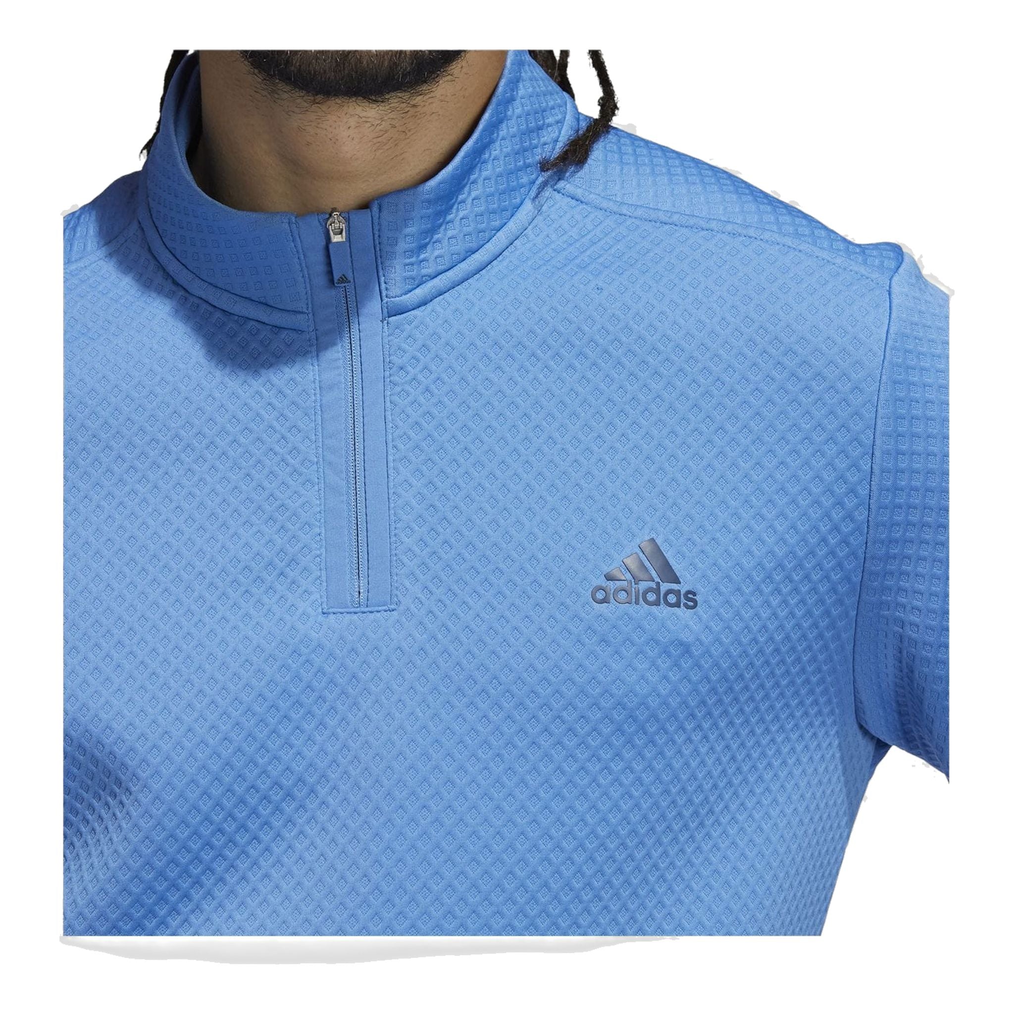 Pull Adidas DWR demi-zip bleu homme