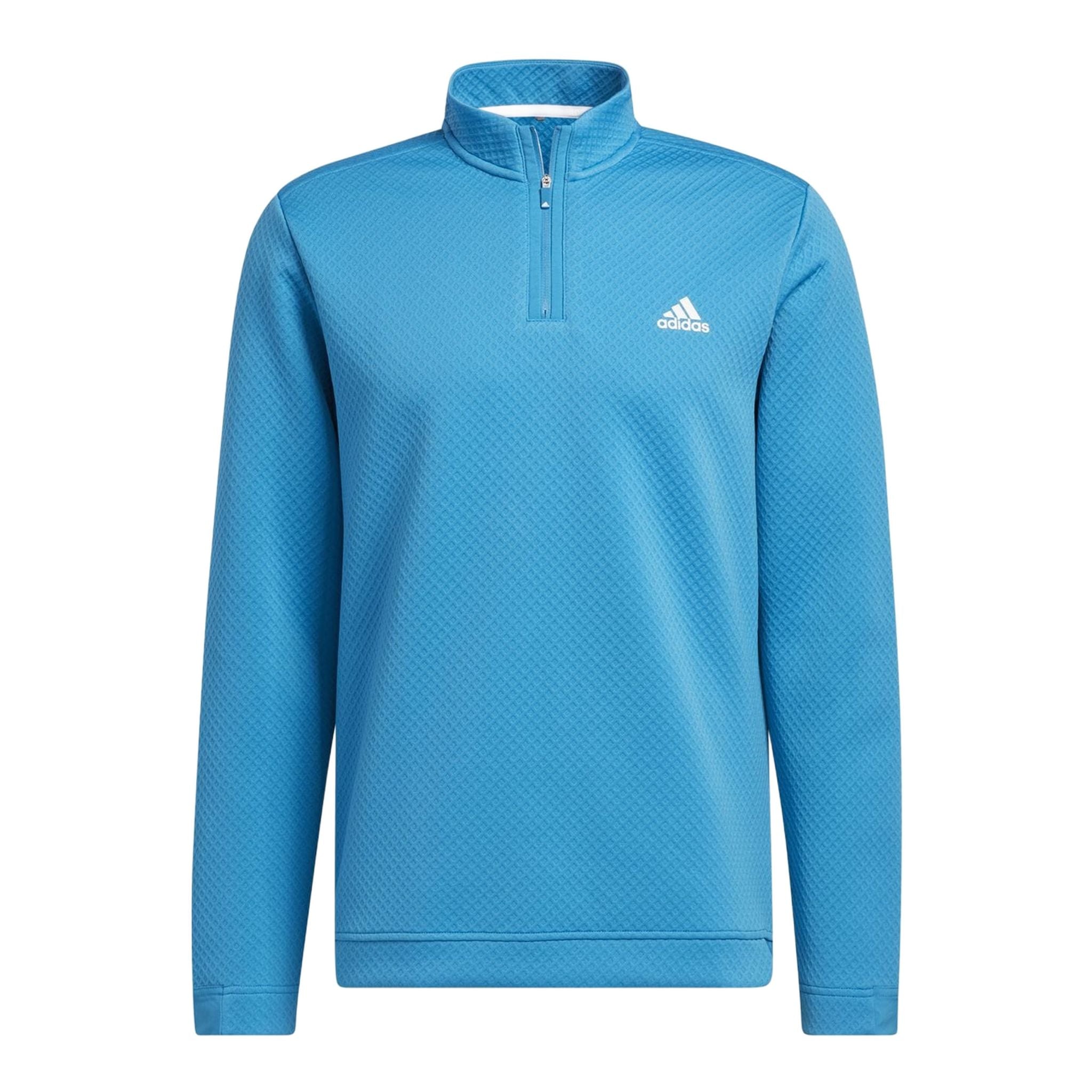 Pull Adidas DWR demi-zip turquoise pour homme
