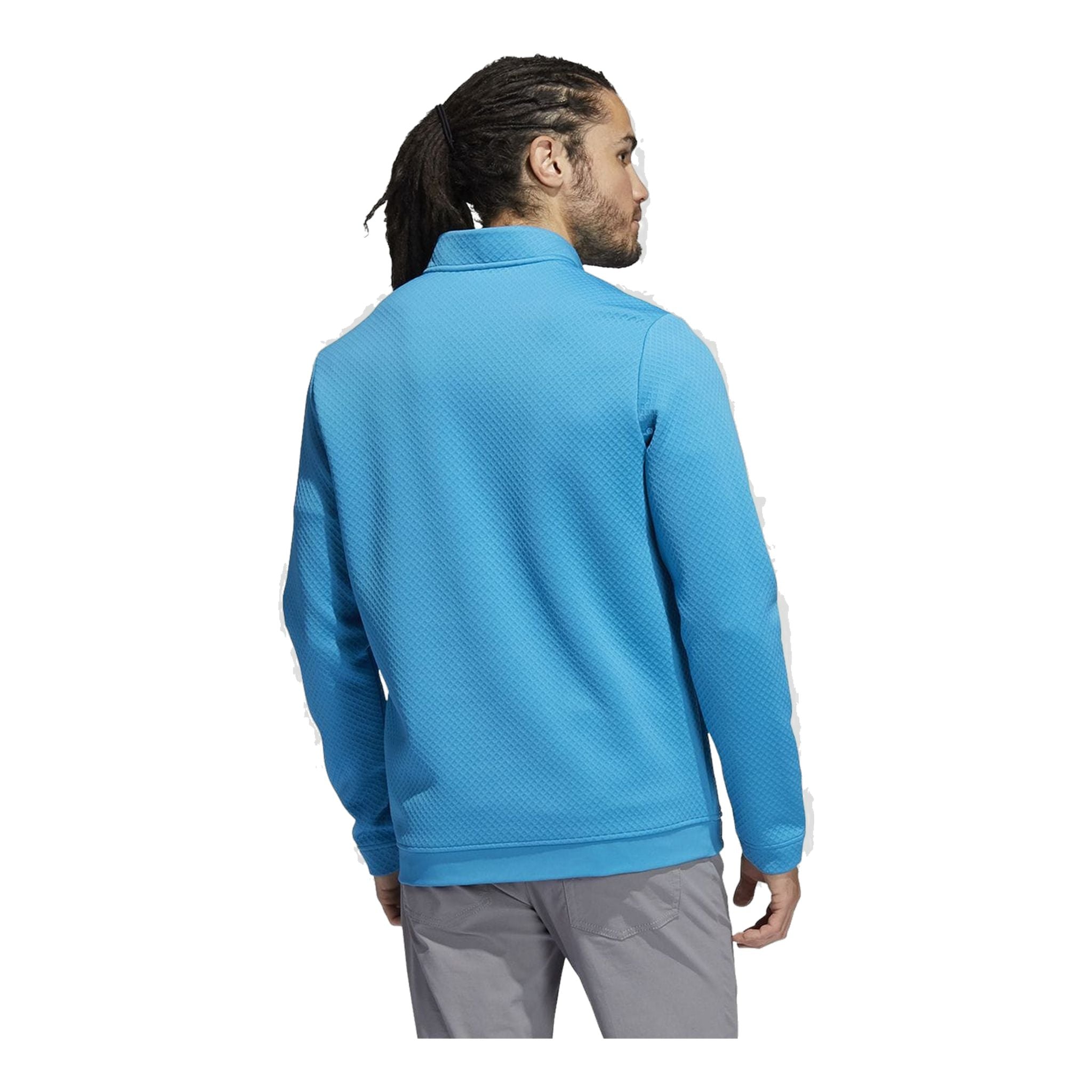 Pull Adidas DWR demi-zip turquoise pour homme