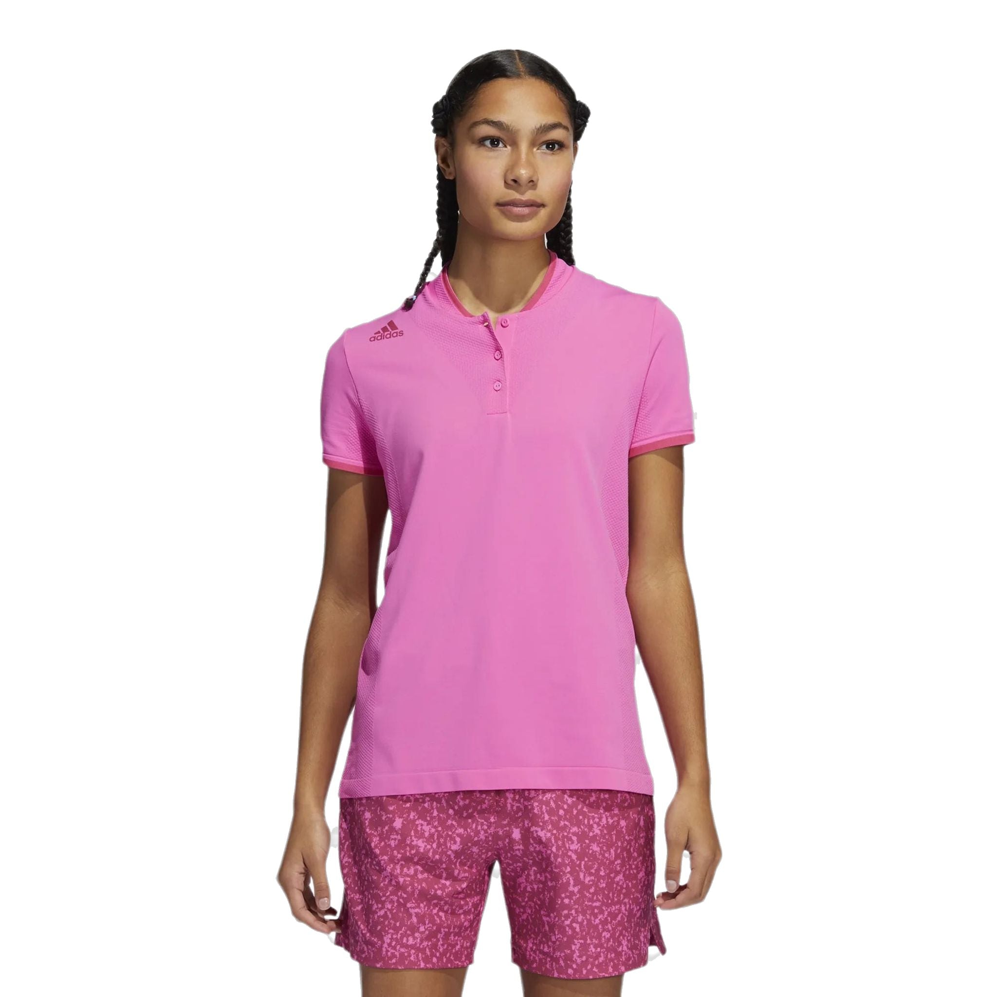 Polo Adidas Primeknit SS rose pour femme