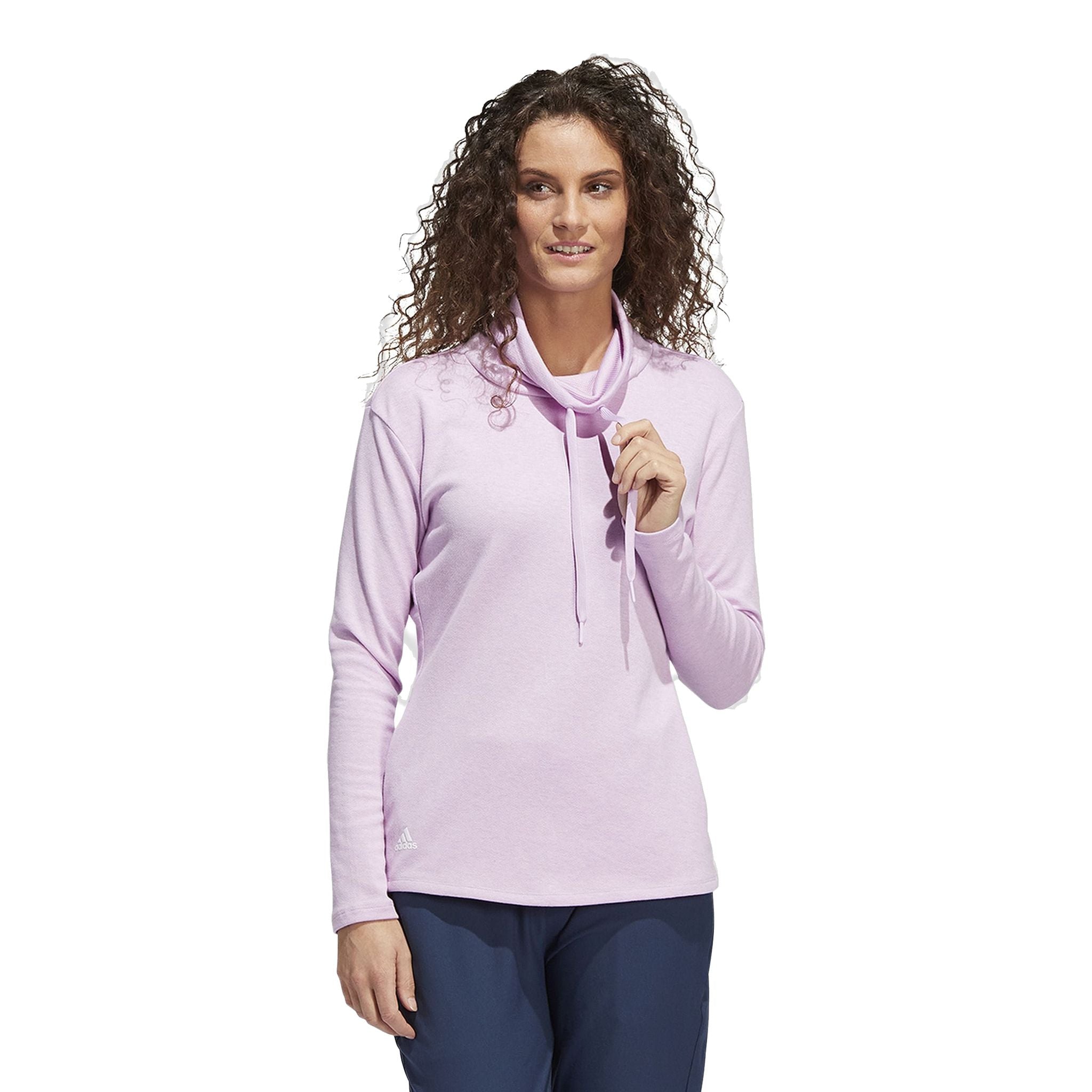 Pull de golf montant Adidas Melange Bliss Lilac Mel Da pour femme