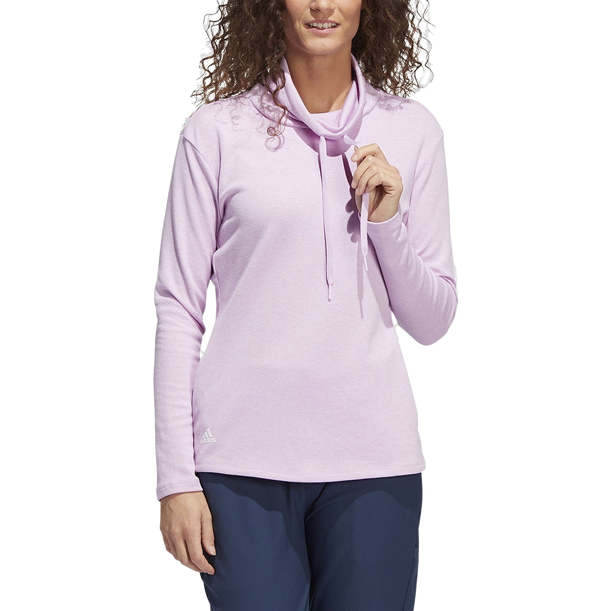 Pull de golf montant Adidas Melange Bliss Lilac Mel Da pour femme