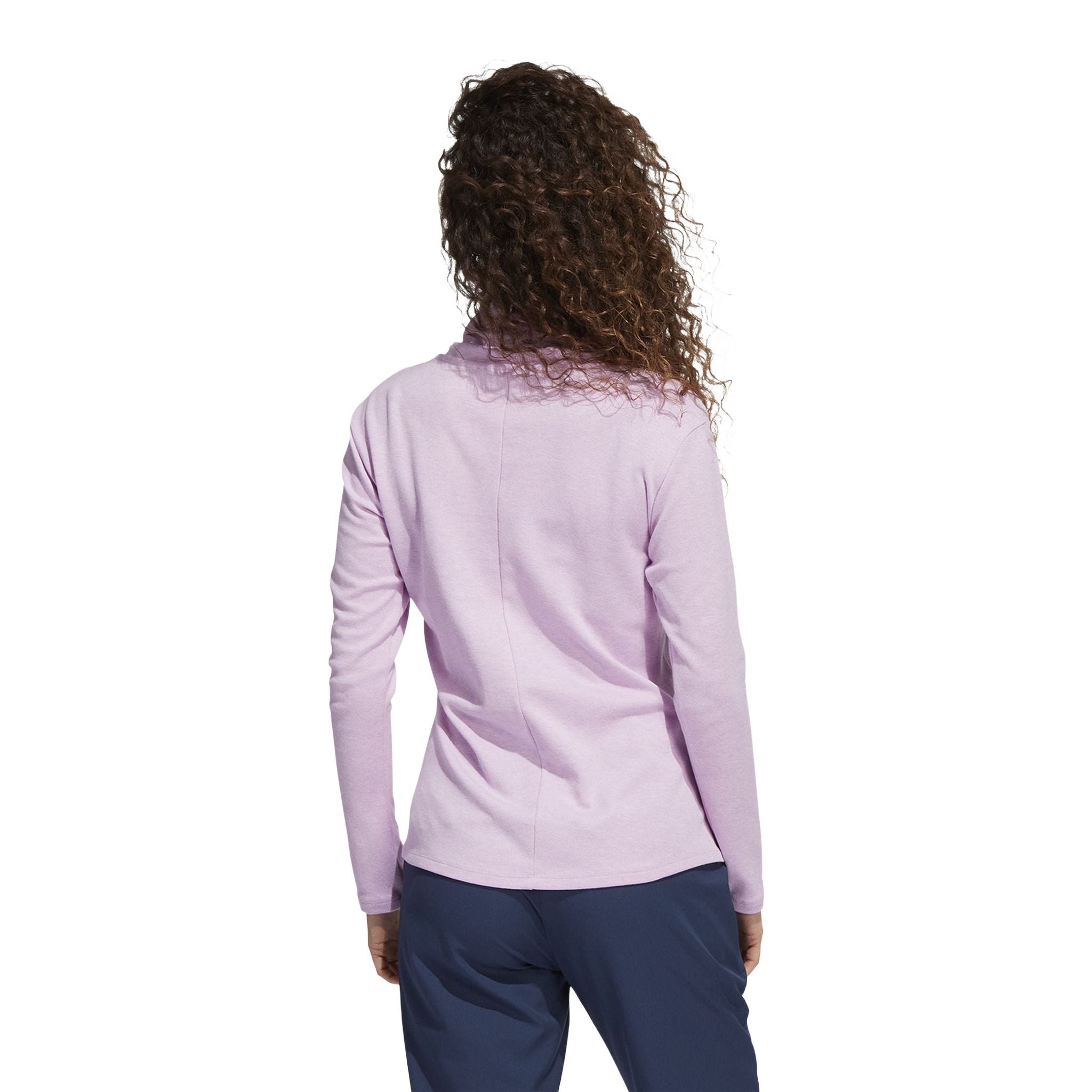 Pull de golf montant Adidas Melange Bliss Lilac Mel Da pour femme