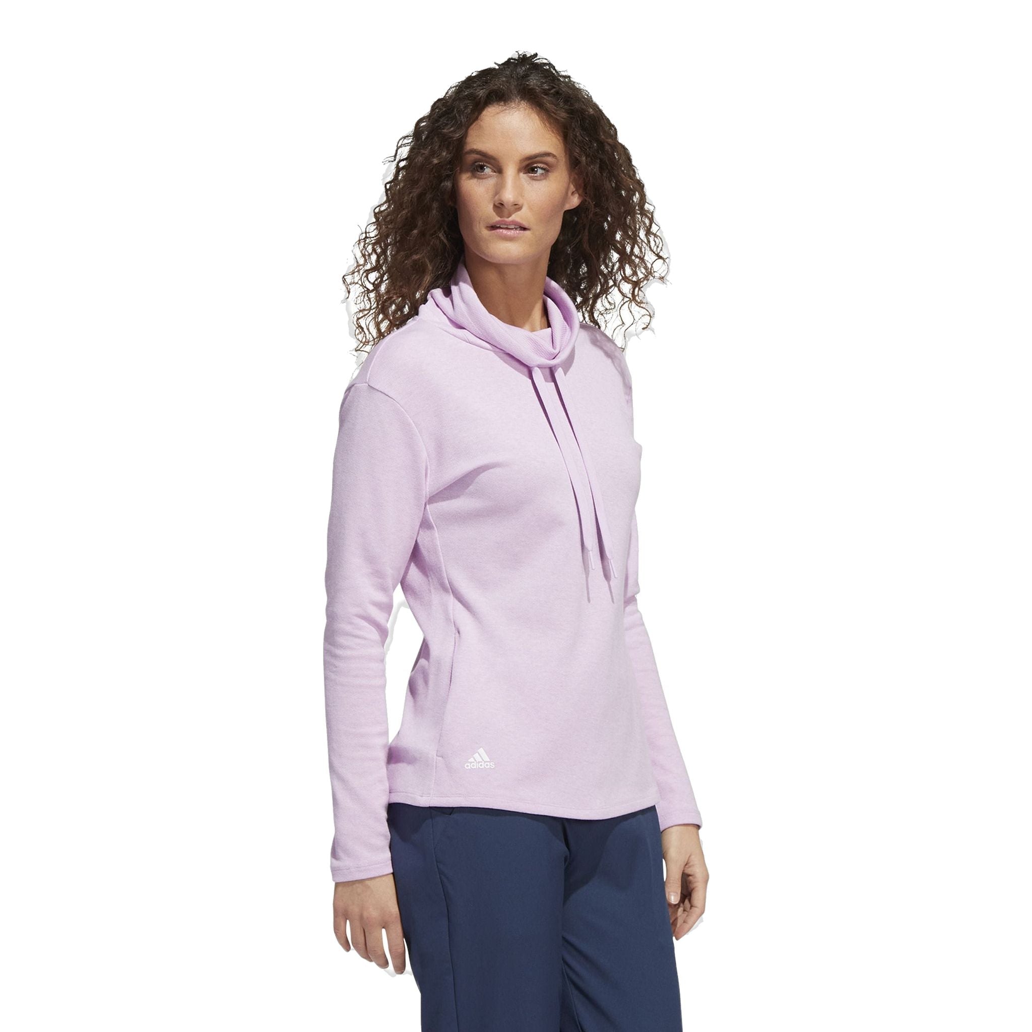 Pull de golf montant Adidas Melange Bliss Lilac Mel Da pour femme