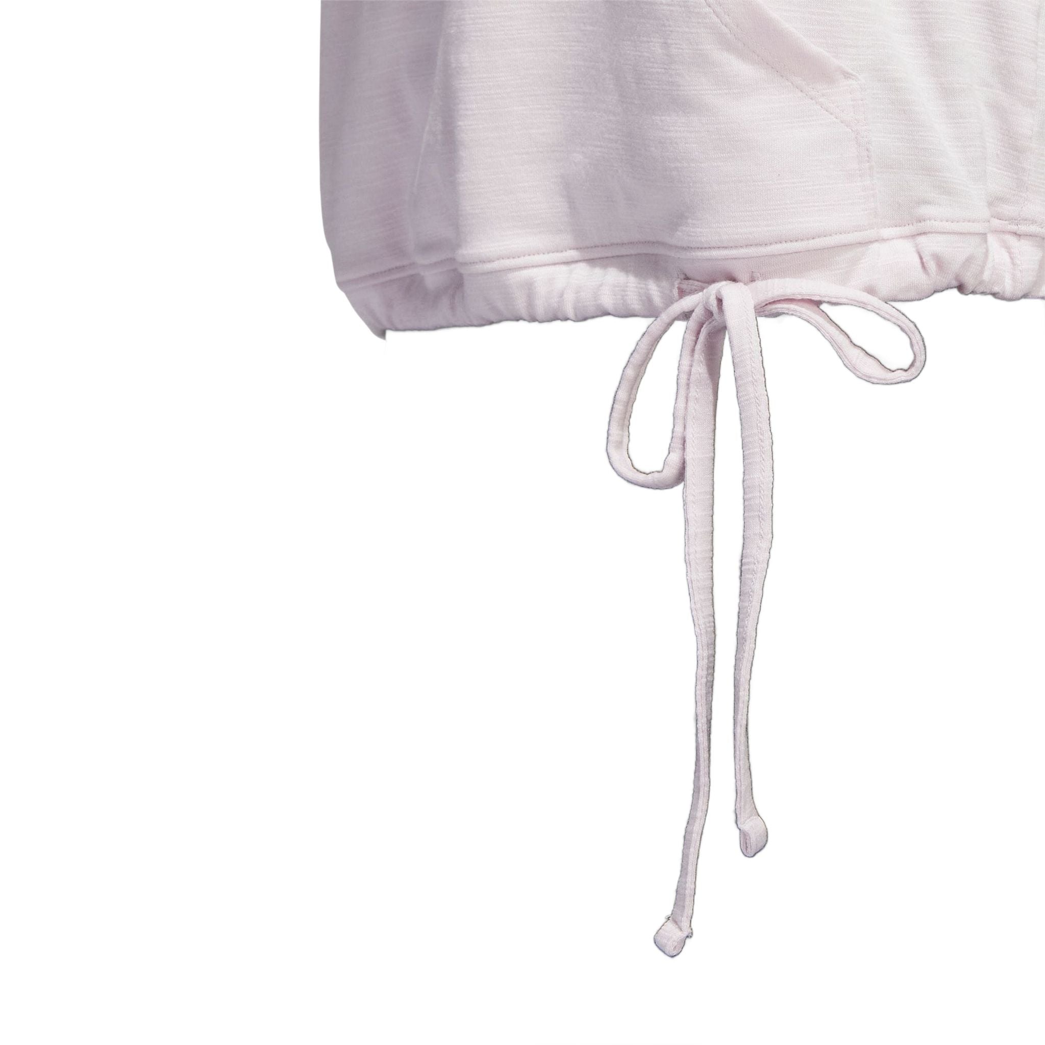 Sweat à capuche Adidas W Essentials Slub rose pâle/blanc pour femme