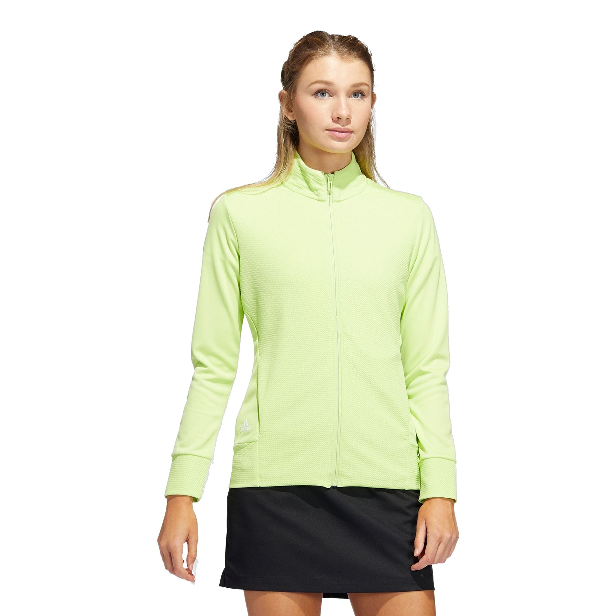 Veste Adidas W Texture à fermeture éclair intégrale Pulse Lime pour femme