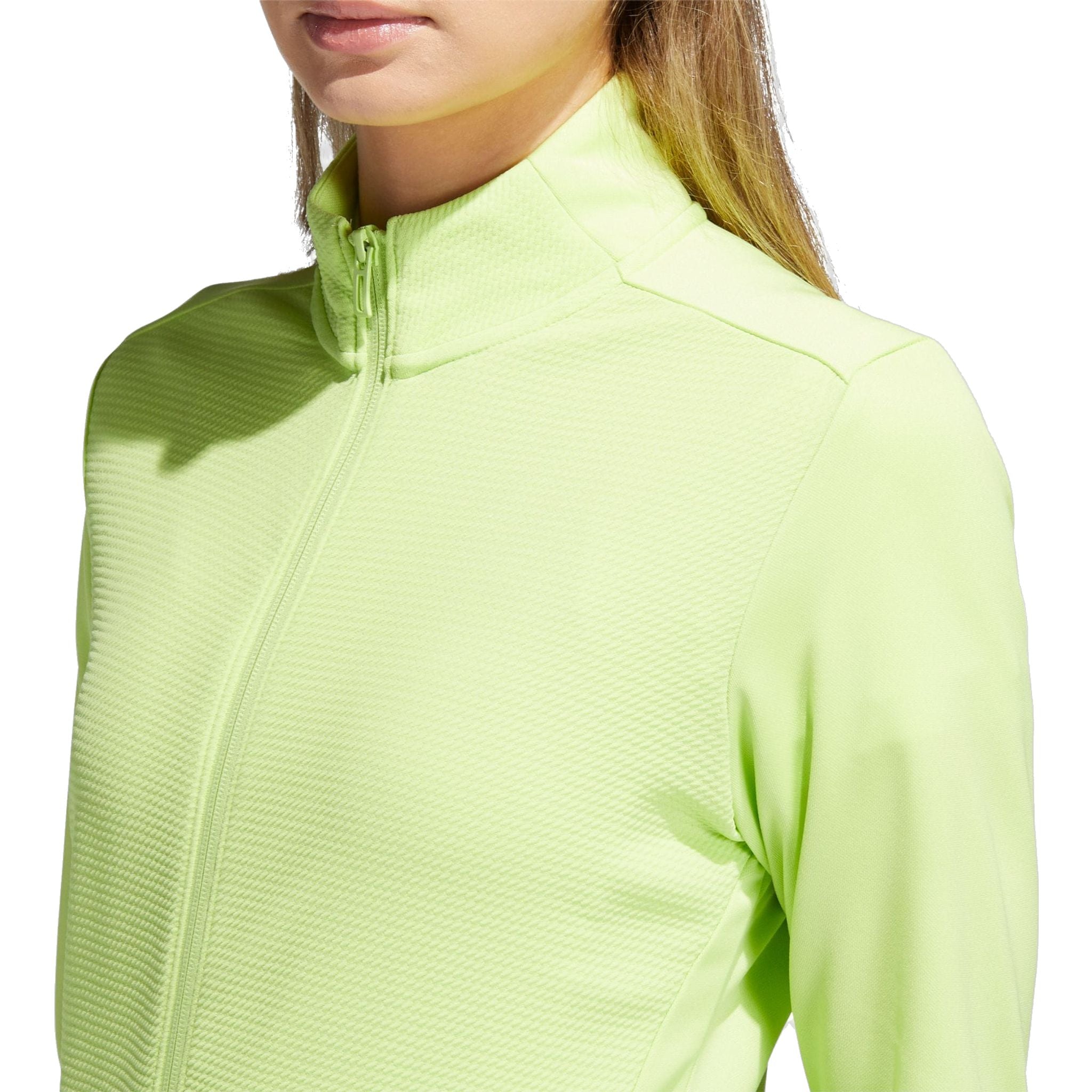 Veste Adidas W Texture à fermeture éclair intégrale Pulse Lime pour femme