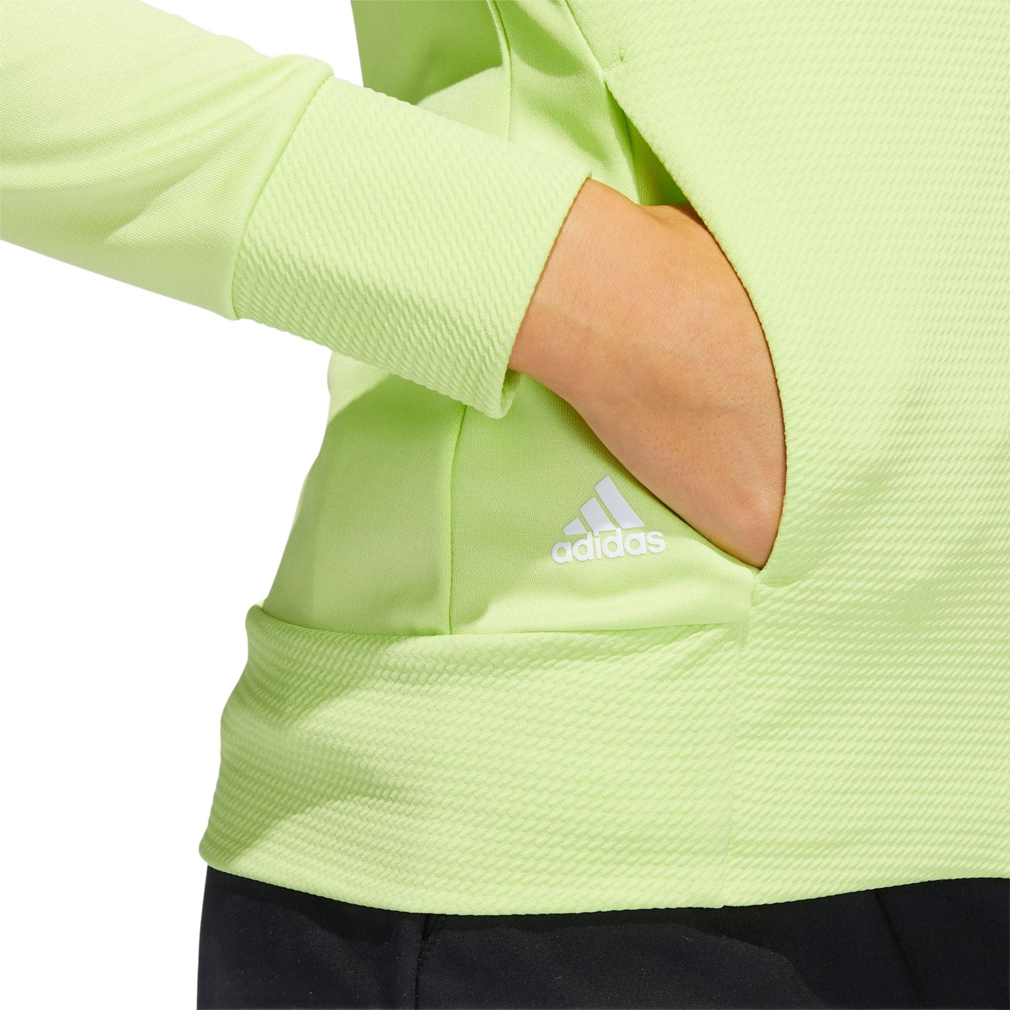 Veste Adidas W Texture à fermeture éclair intégrale Pulse Lime pour femme
