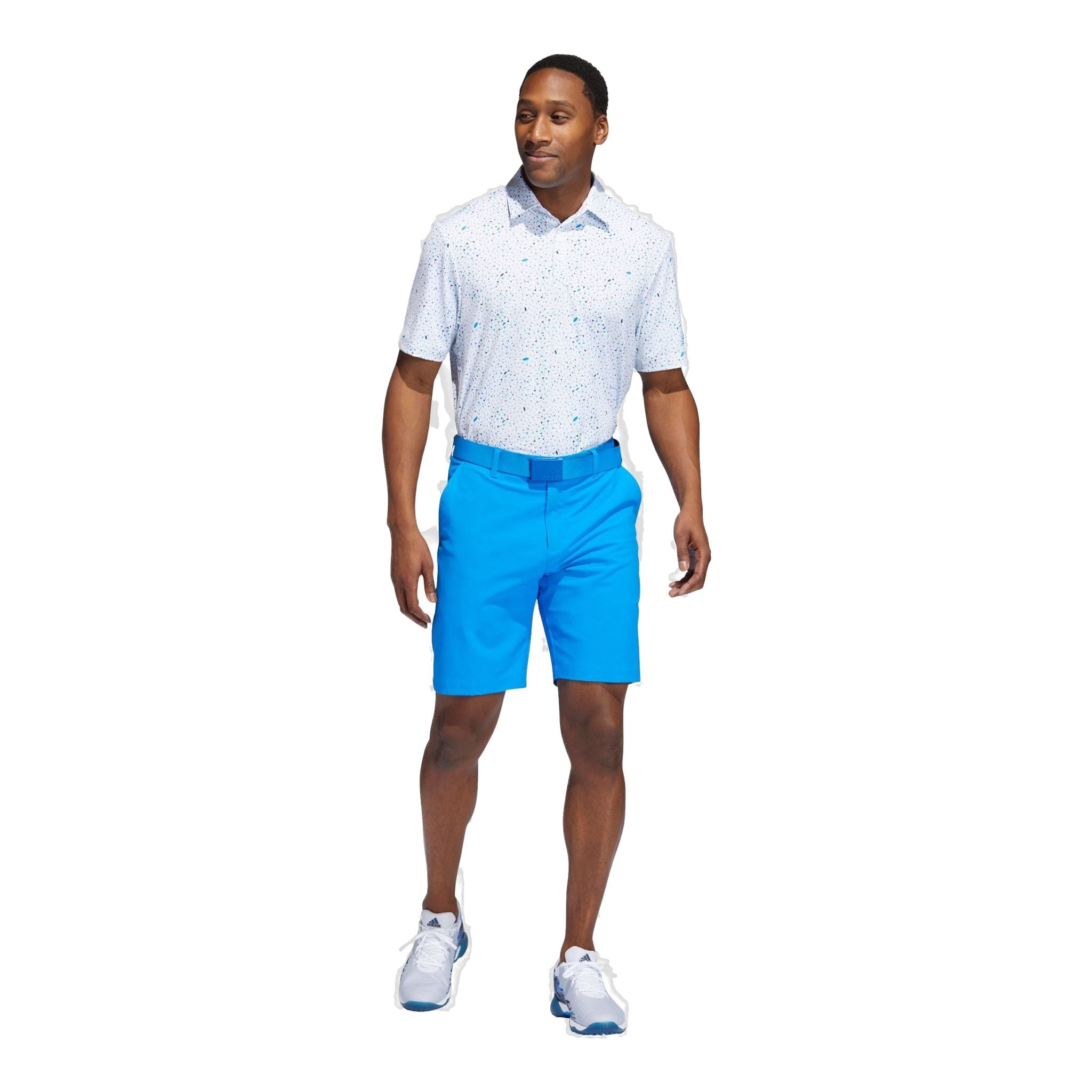 Polo Adidas M à imprimé drapeau bleu Rush/semi-menthe Rush/col rond Na Homme