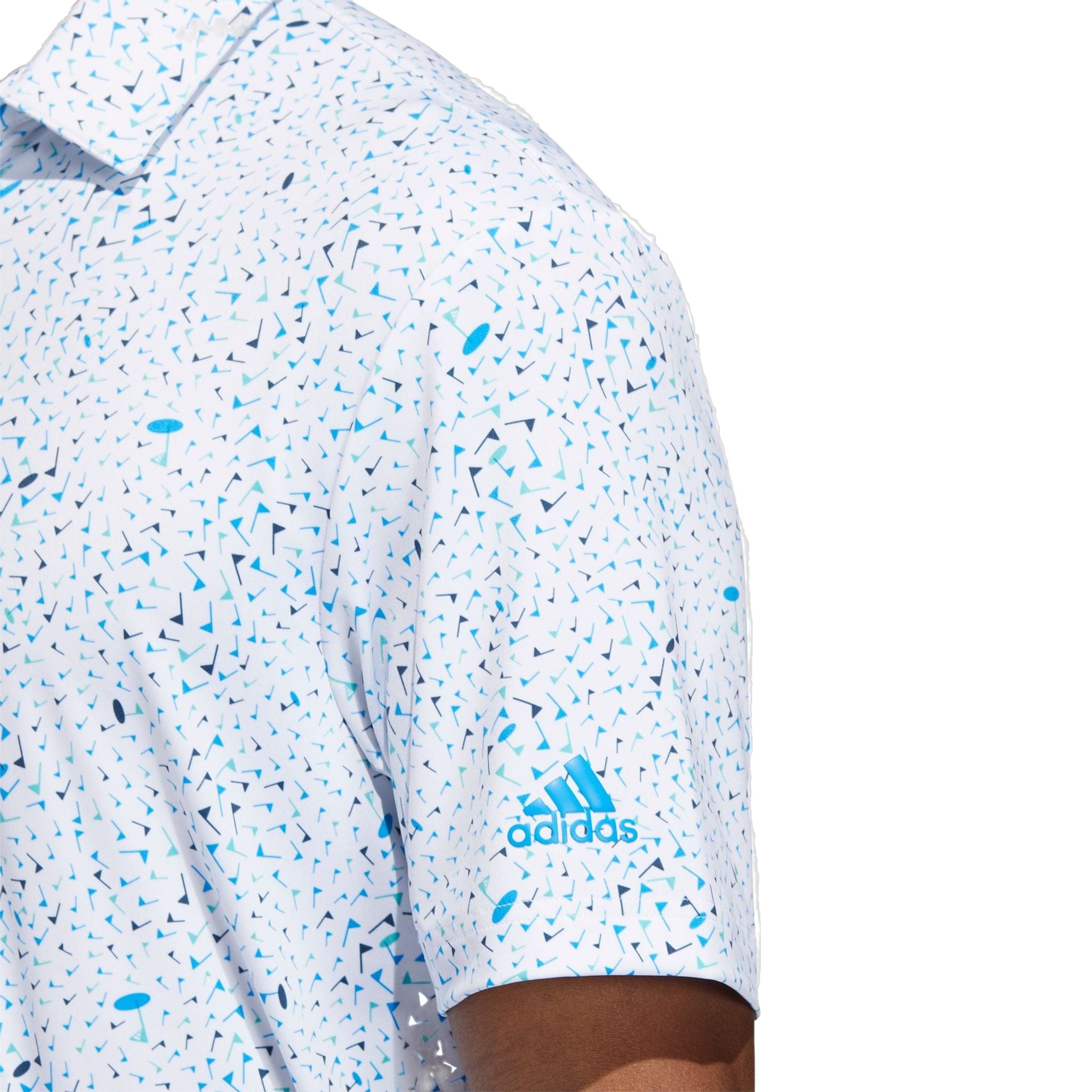Polo Adidas M à imprimé drapeau bleu Rush/semi-menthe Rush/col rond Na Homme