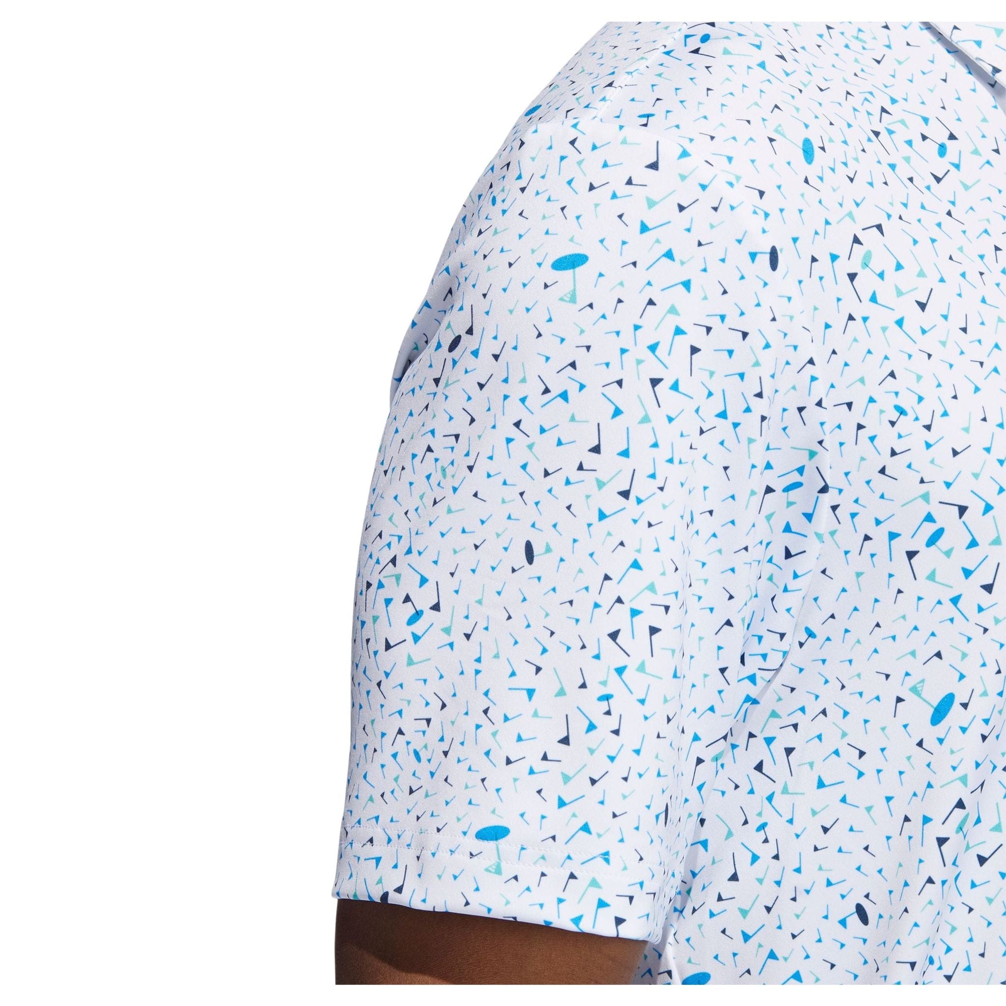 Polo Adidas M à imprimé drapeau bleu Rush/semi-menthe Rush/col rond Na Homme