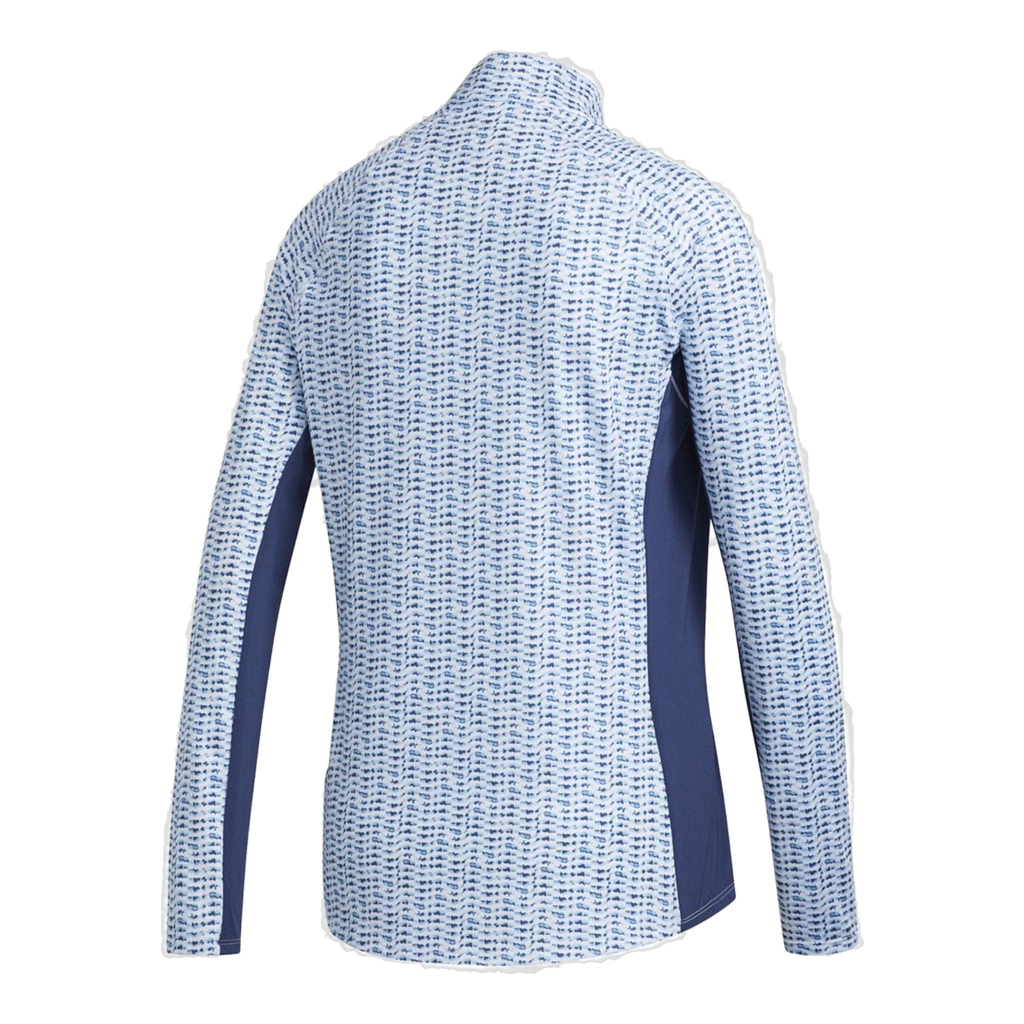 Polo Adidas W Aeroready UPF50 imprimé manches longues blanc/bleu ciel femme