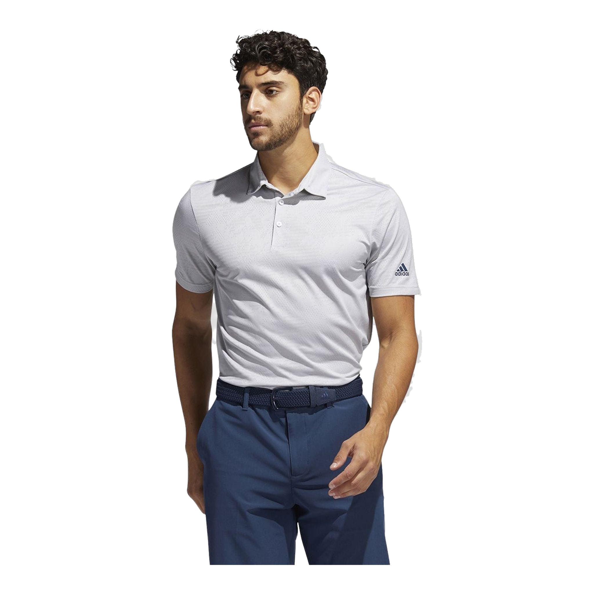 Polo Adidas Camo SS blanc/gris pour homme