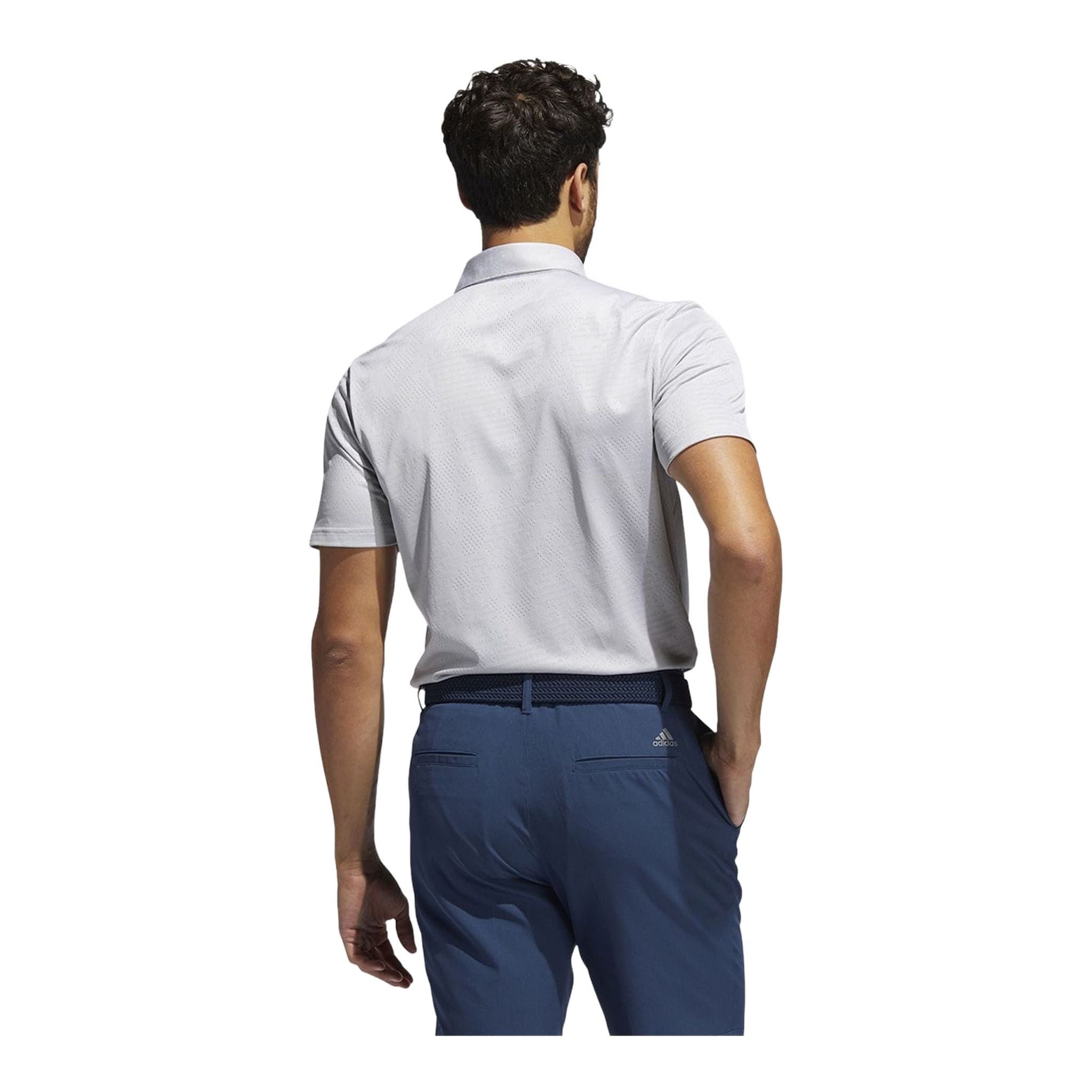 Polo Adidas Camo SS blanc/gris pour homme