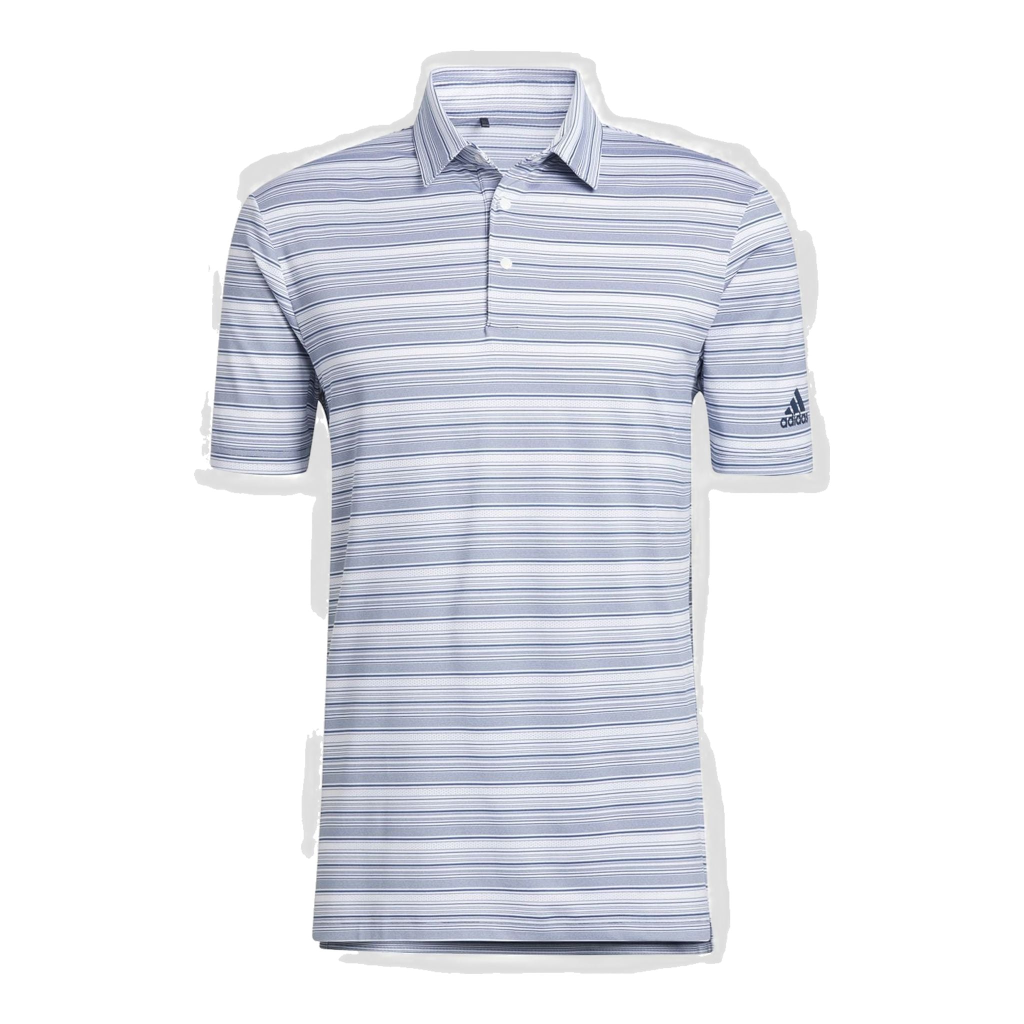 Polo Adidas Heather Snap SS bleu marine/blanc pour homme