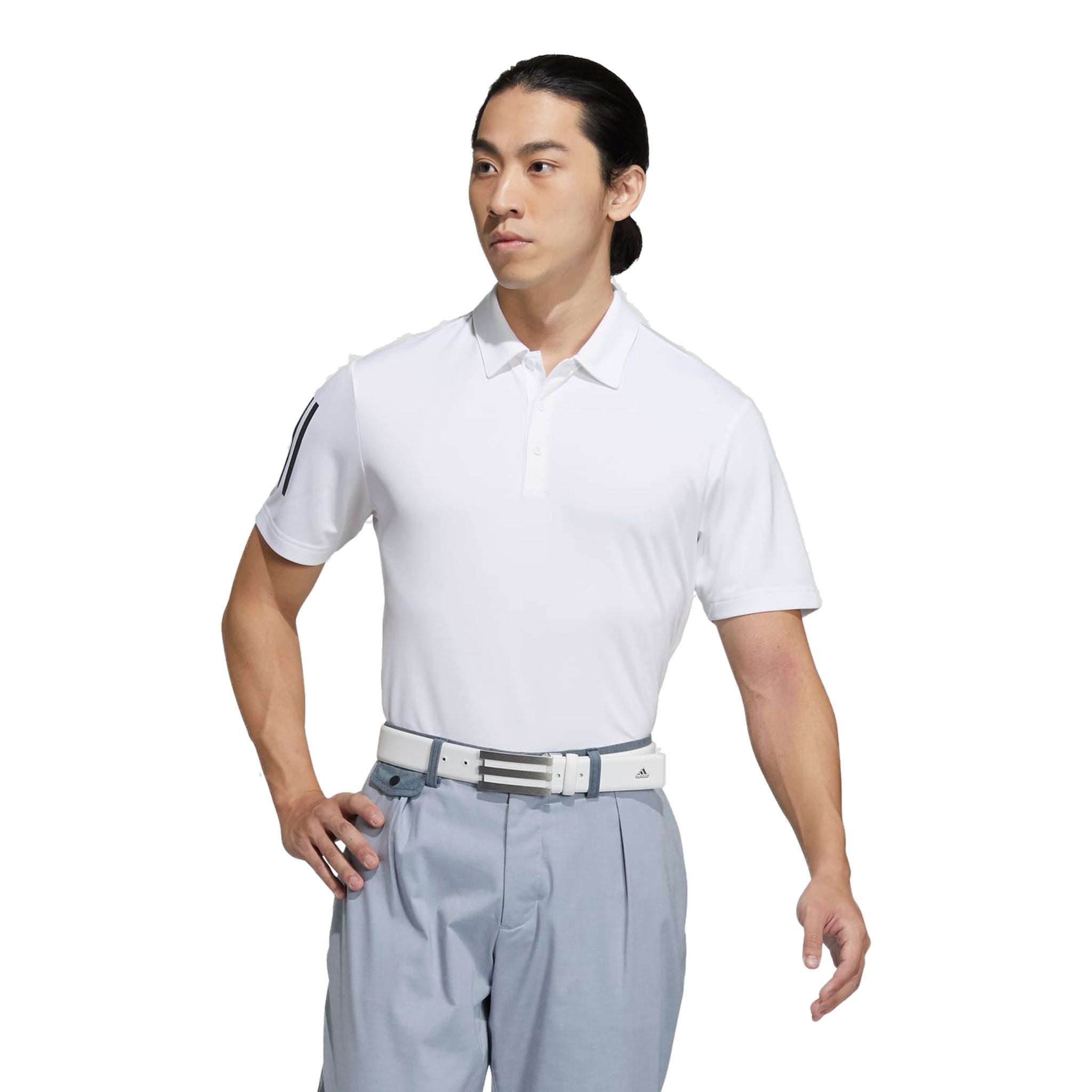 Polo Adidas 3-Stripes Basic SS Blanc/Noir Homme