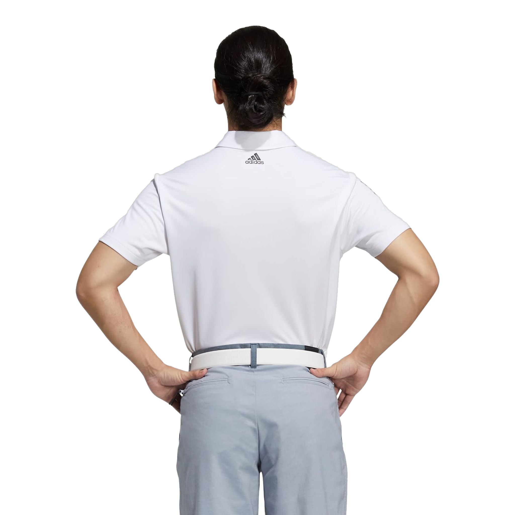 Polo Adidas 3-Stripes Basic SS Blanc/Noir Homme