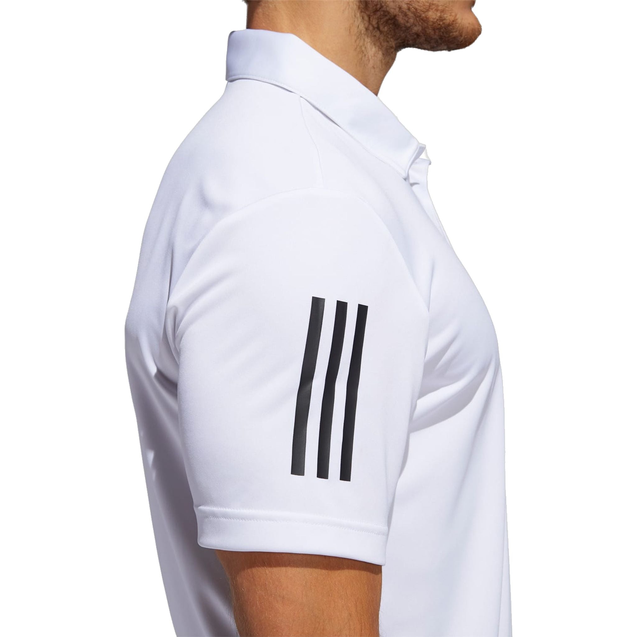 Polo Adidas 3-Stripes Basic SS Blanc/Noir Homme