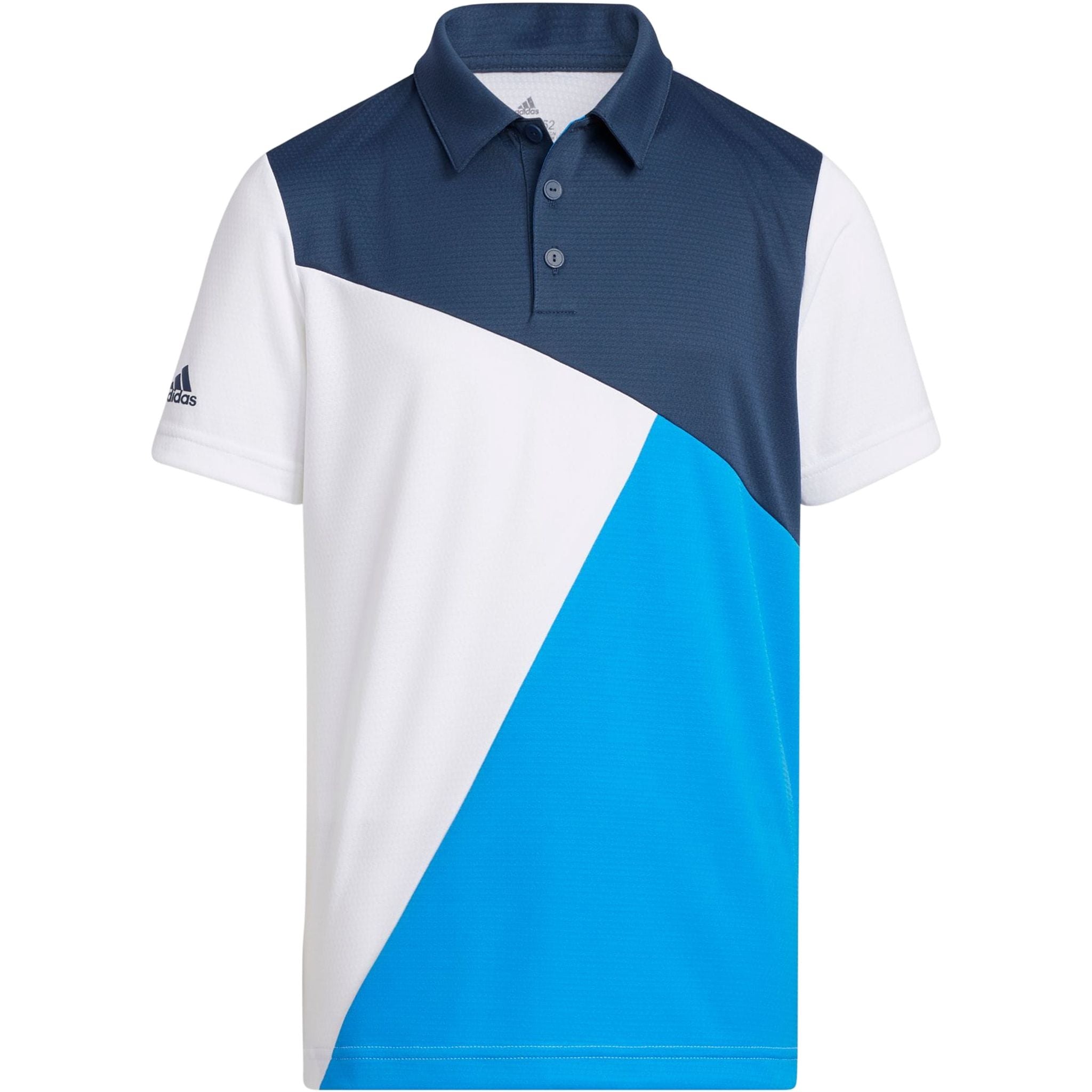Polo Adidas Jr. à col rond, marine/bleu Rush/blanc, homme