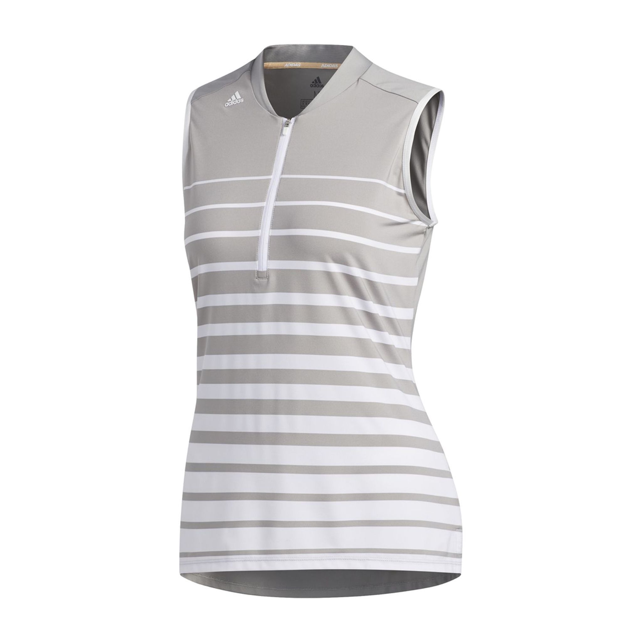 Polo Adidas W Engineered Stripe SL Blanc/Gris Femme