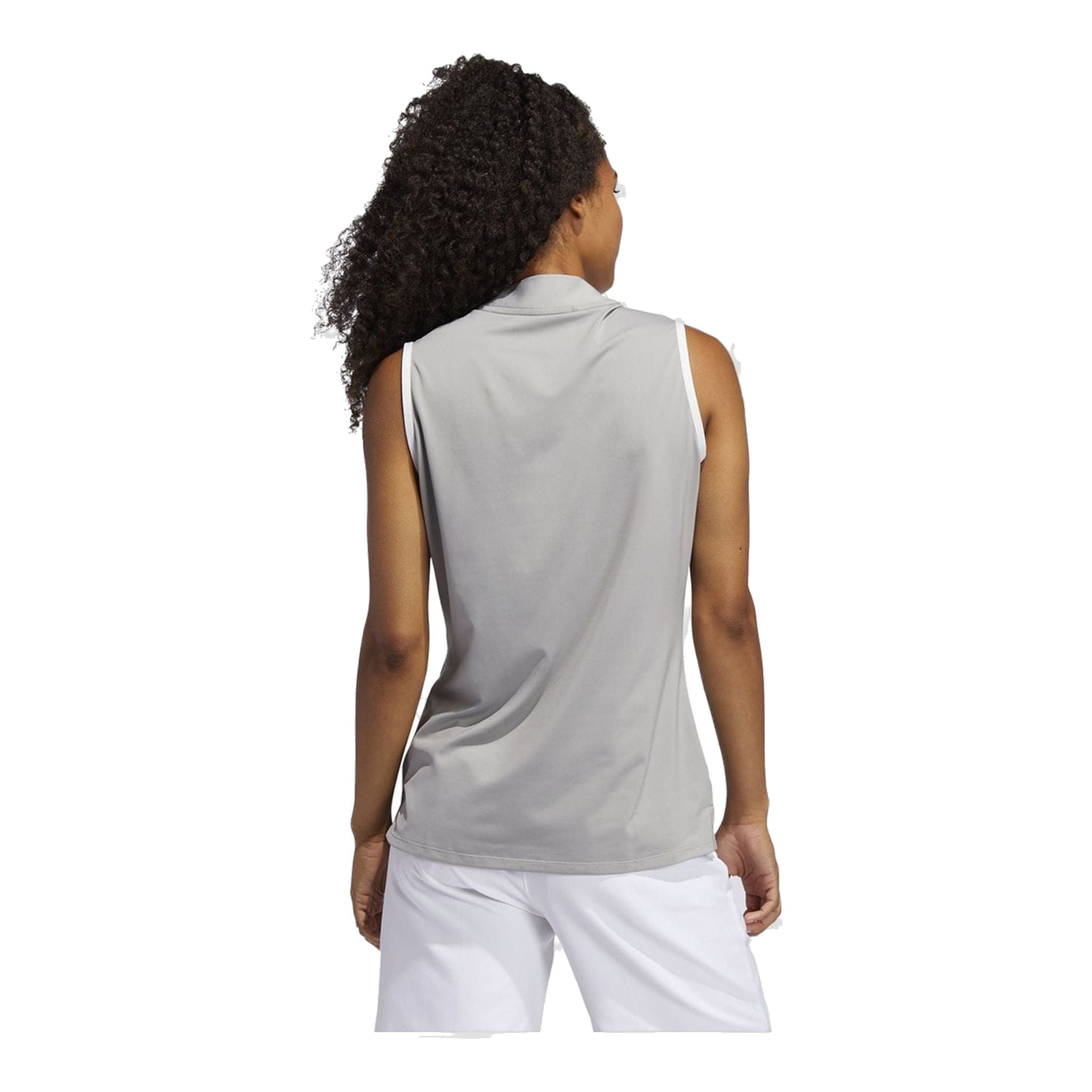 Polo Adidas W Engineered Stripe SL Blanc/Gris Femme